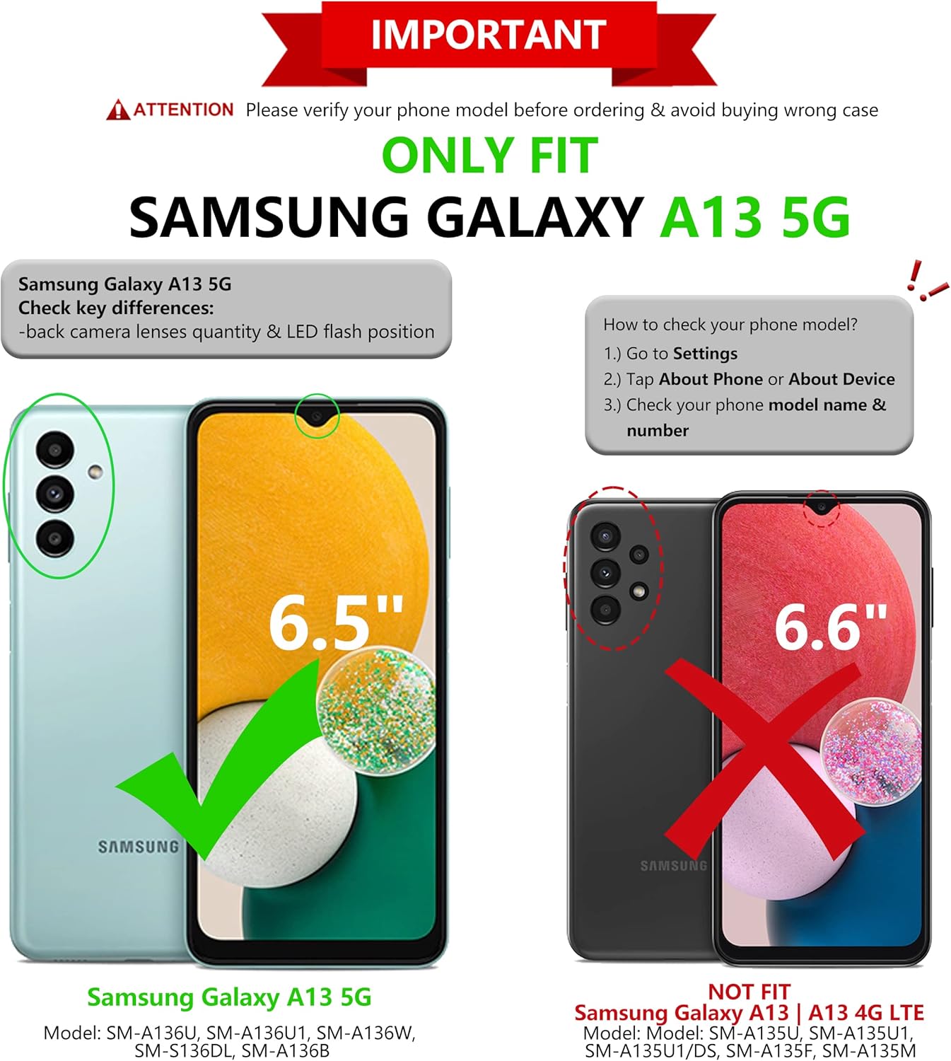 PUJUE Funda para Samsung Galaxy A13 5G Funda protectora transparente a prueba de golpes – Funda delgada y resistente de doble capa de protección
