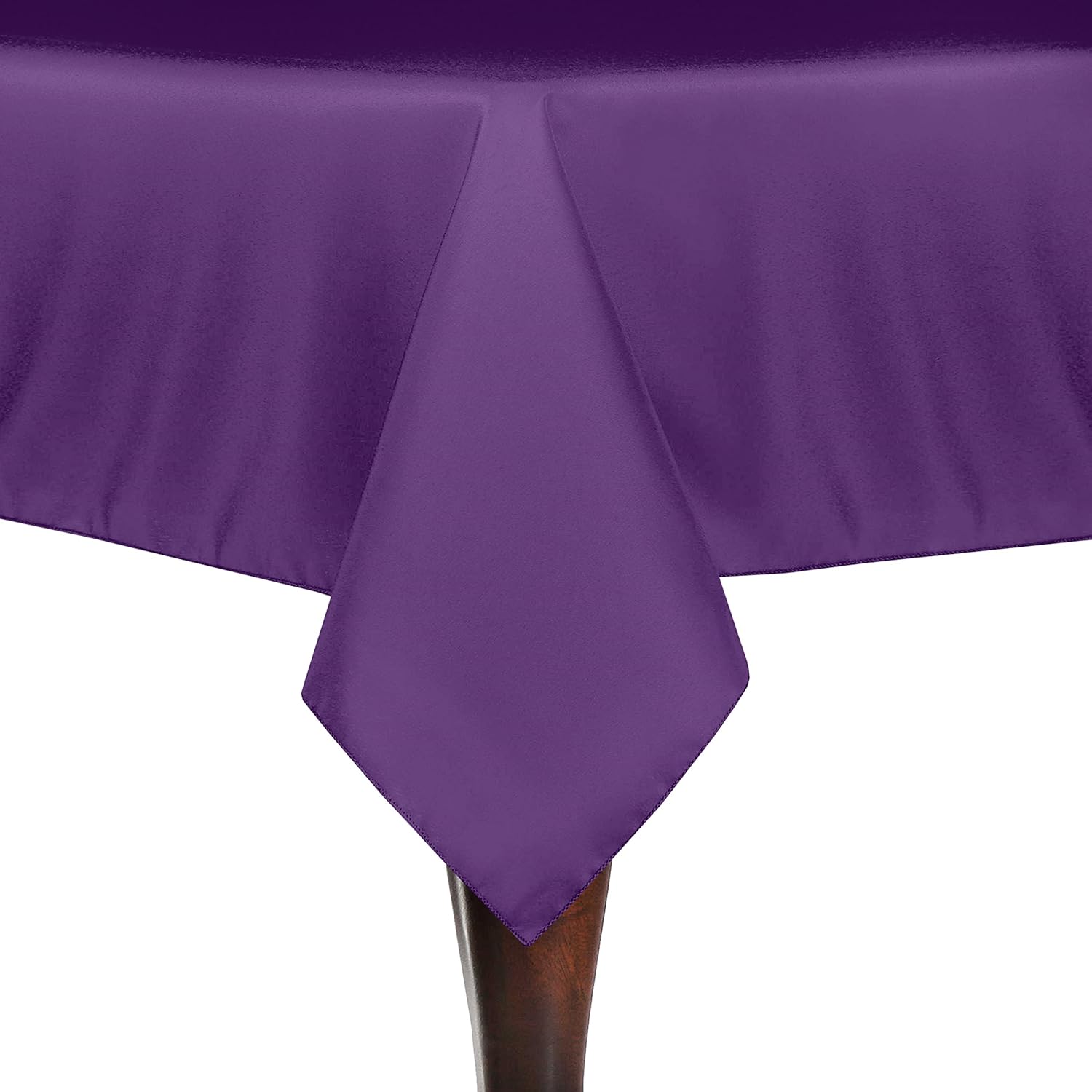 ULTIMATE TEXTILE Mantel rectangular de lino de poliéster de 52 x 70 pulgadas, color ciruela