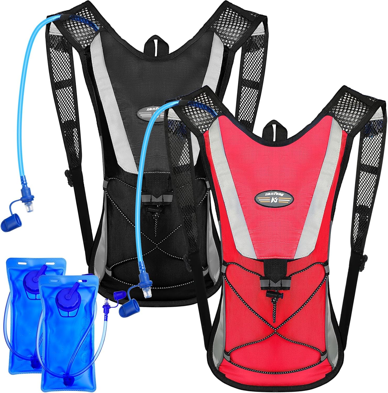 2 Pack Hydration Backpack Pack with 2L Water Bladder, Hiking Backpack with Hydration Bladder Water Rucksack Backpack Bladder Bag Cycling Bicycle