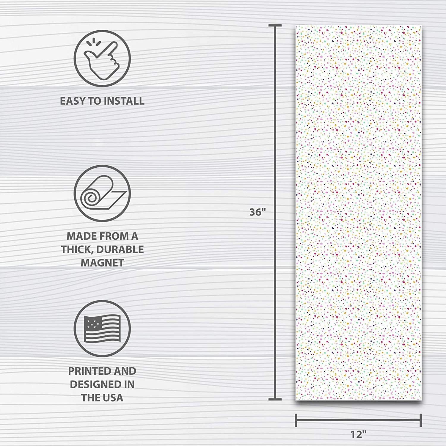 APPLIANCE ART Papel tapiz magnético de lujo para casillero escolar, decorativo, vinilo magnético para actualización instantánea, recortable, fácil