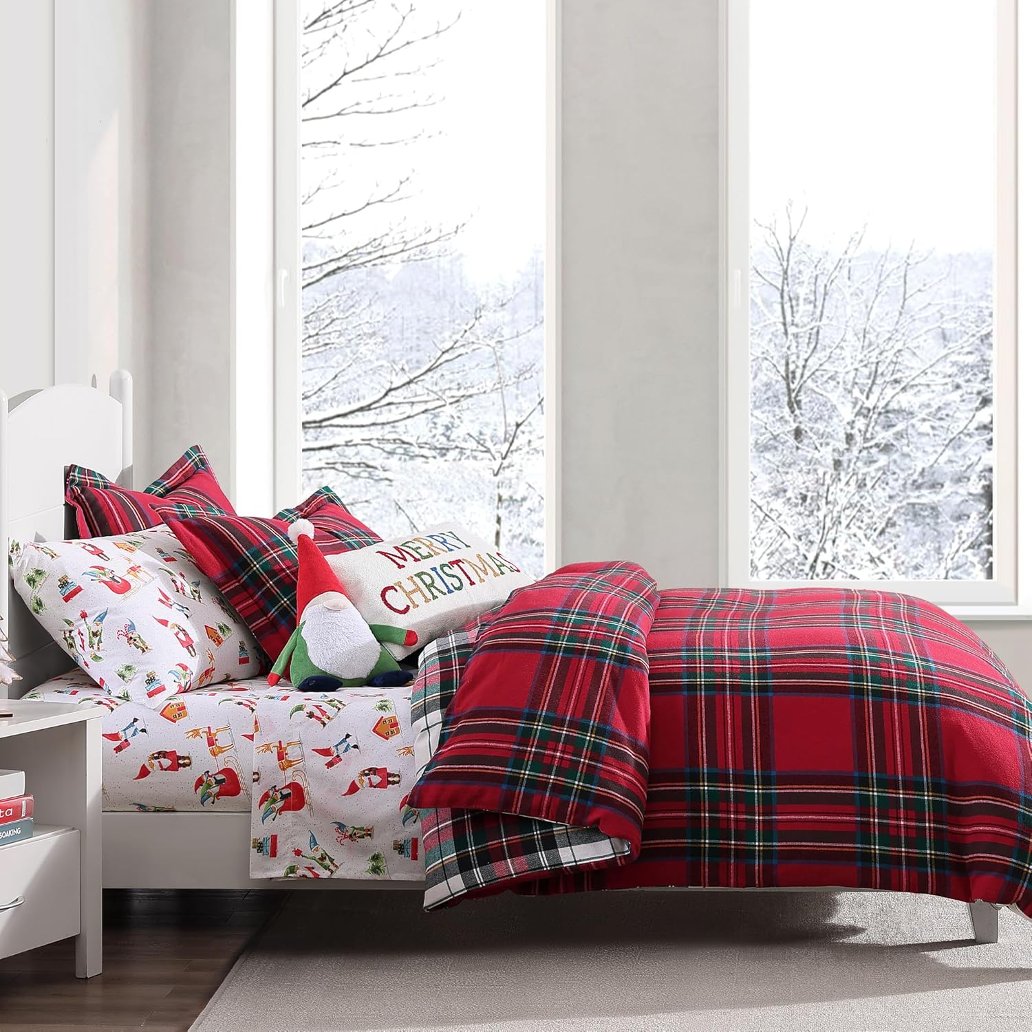 Levtex Home – Juego de edredón a cuadros Spencer – Edredón matrimonialQueen (90 x 94 pulgadas) + dos fundas estándar (26 x 20 pulgadas) – Cuadros