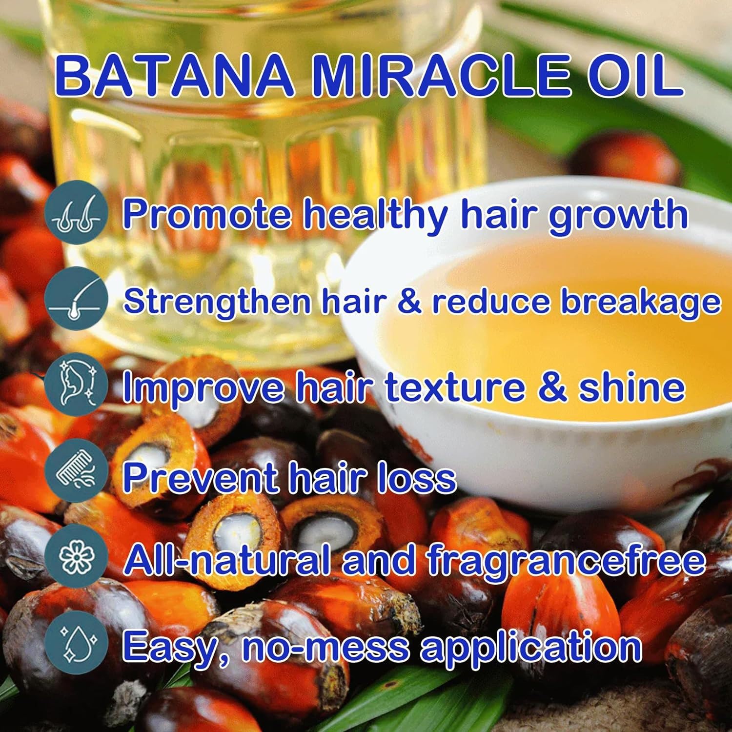 Aceite de batana crudo para el crecimiento del cabello, 100% aceite de batana orgánico para el crecimiento del cabello, aceite de batana de