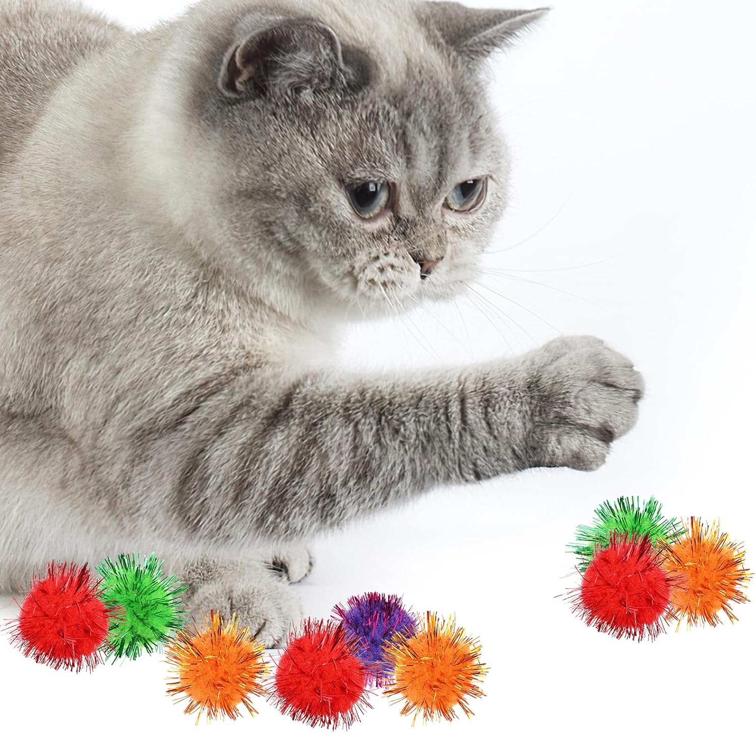 100 pompones para manualidades (1 pulgada), pompones de colores, para artes y manualidades, pompones suaves y esponjosos, grandes y mullidos, para