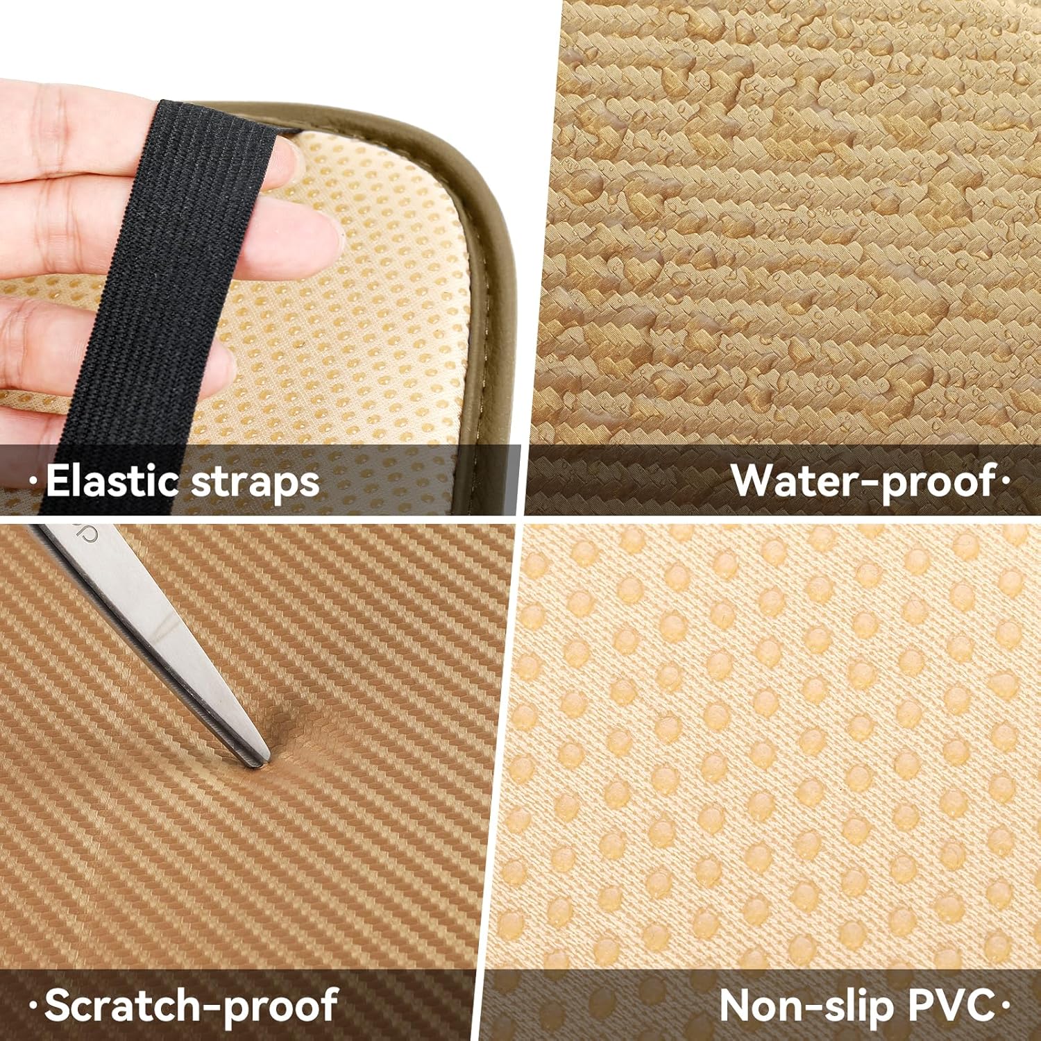 Amiss Almohadilla para consola central de automóvil, funda universal impermeable para caja de asiento de reposabrazos de automóvil, accesorios para