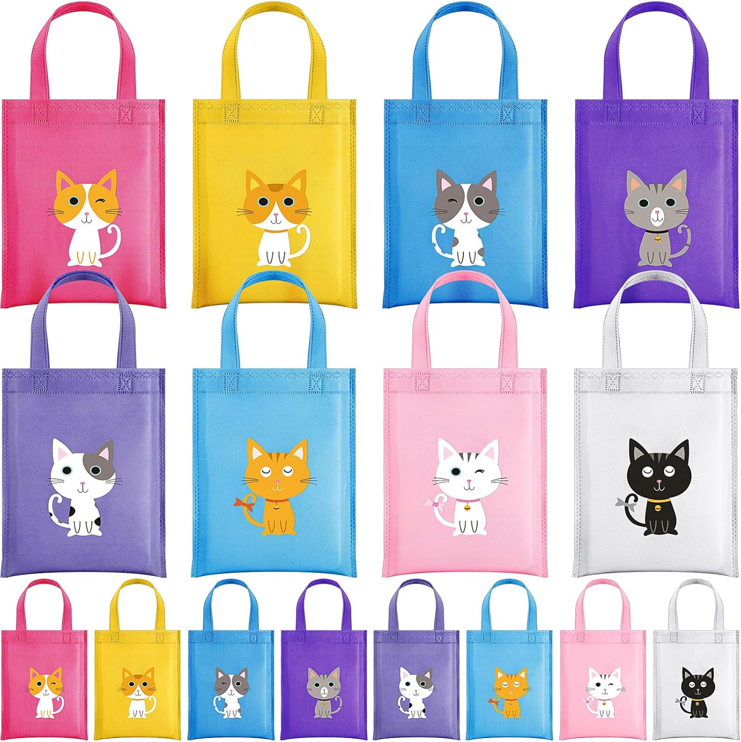 Hosuly 24 bolsas de regalo de fiesta para perros y gatos, bolsas reutilizables para cachorros, bolsas reutilizables a granel para perros y gatos,
