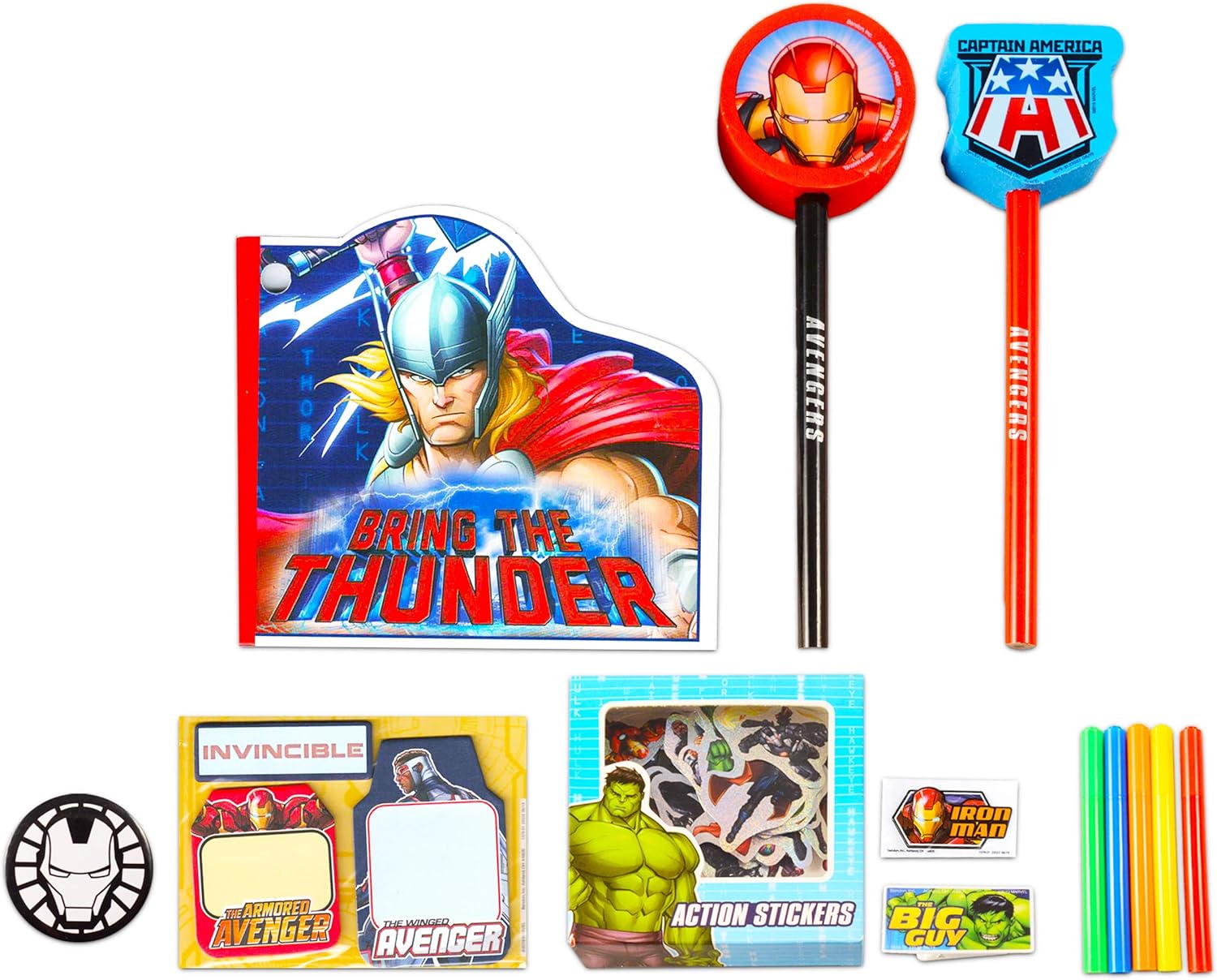 Marvel Avengers – Juego de actividades para niños, paquete de manualidades y manualidades de superhéroes con libro de actividades, almohadillas,