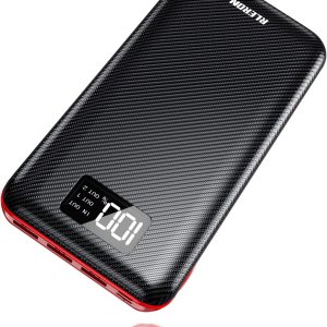 Power Bank – Cargador portátil de 24000 mAh, batería externa de gran capacidad, entradas duales y tres salidas con pantalla LCD, compatible con Power Bank – Cargador portátil de 24000 mAh, batería externa de gran capacidad, entradas duales y tres salidas con pantalla LCD, compatible con