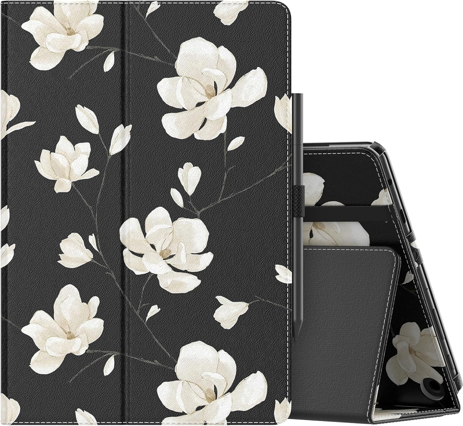 MoKo – Funda para tablet Kindle Fire HD 10 y 10 Plus (11. generación, versión 2021), diseño delgado y plegable con función de encendido y apagado