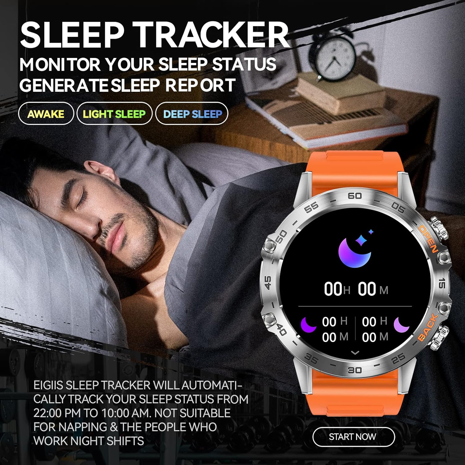 Military Smart Watch for Men MakeAnswer Calls Rugged Tactical Smartwatch Compatible with Android iPhone Samsung 1.39″ HD Screen Heart Rate Sleep