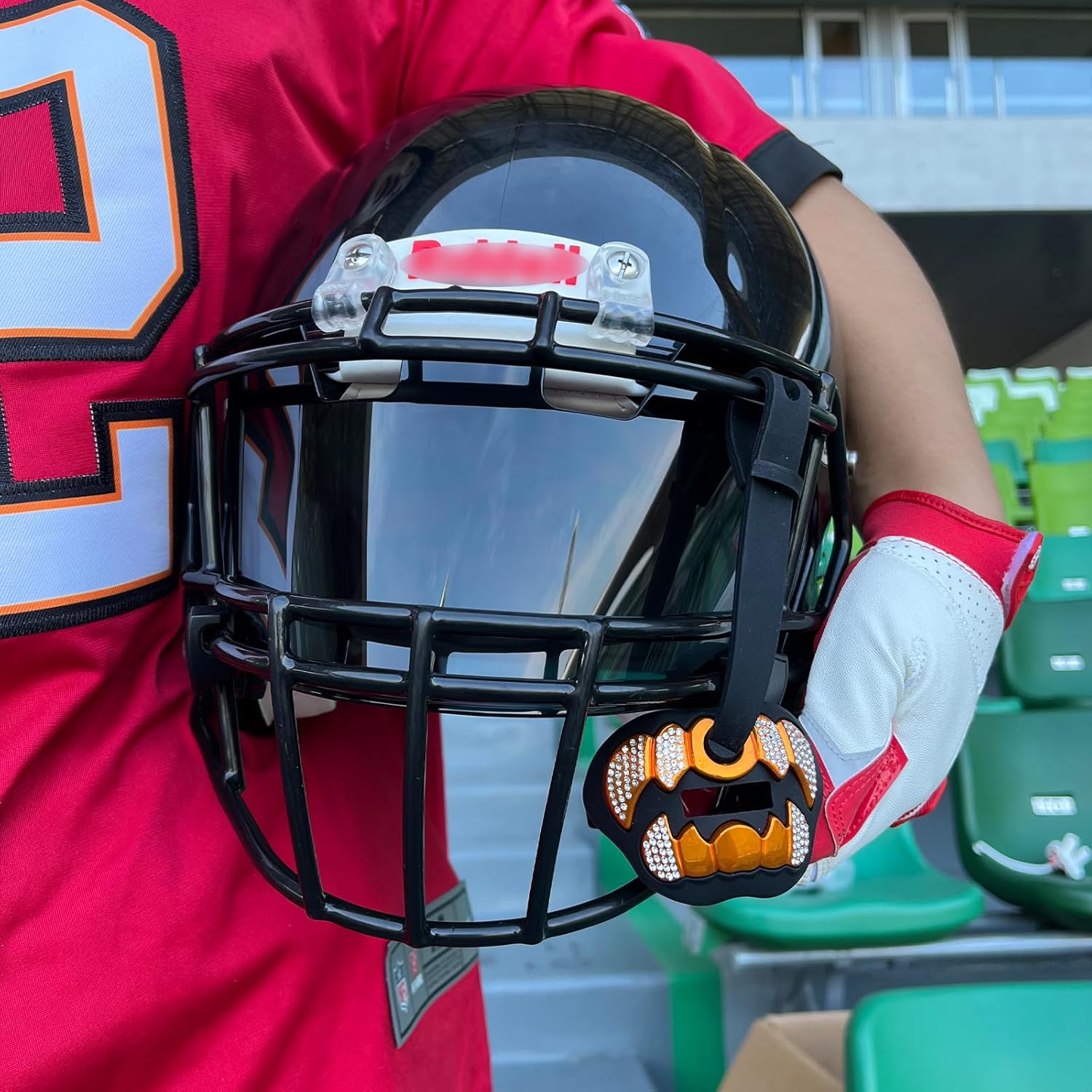LeCool Visera, casco de fútbol americano y lacrosse, antiempañamiento, resistente a los arañazos, compatible con cascos de adultos y jóvenes