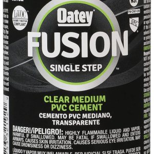 Oatey 32192 Fusion One Step Cemento de cuerpo medio, 10 onzas, PVC transparente Oatey 32192 Fusion One Step Cemento de cuerpo medio, 10 onzas, PVC transparente