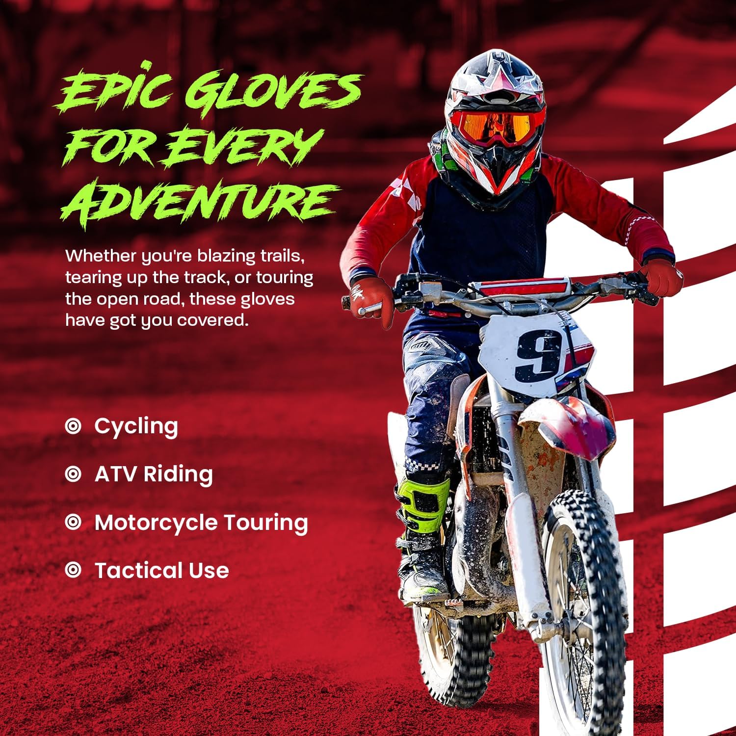 HWK Guantes de motocicleta para hombres y mujeres, motocross, conducción, tácticos, ciclismo, motociclismo, carreras, guantes multiusos