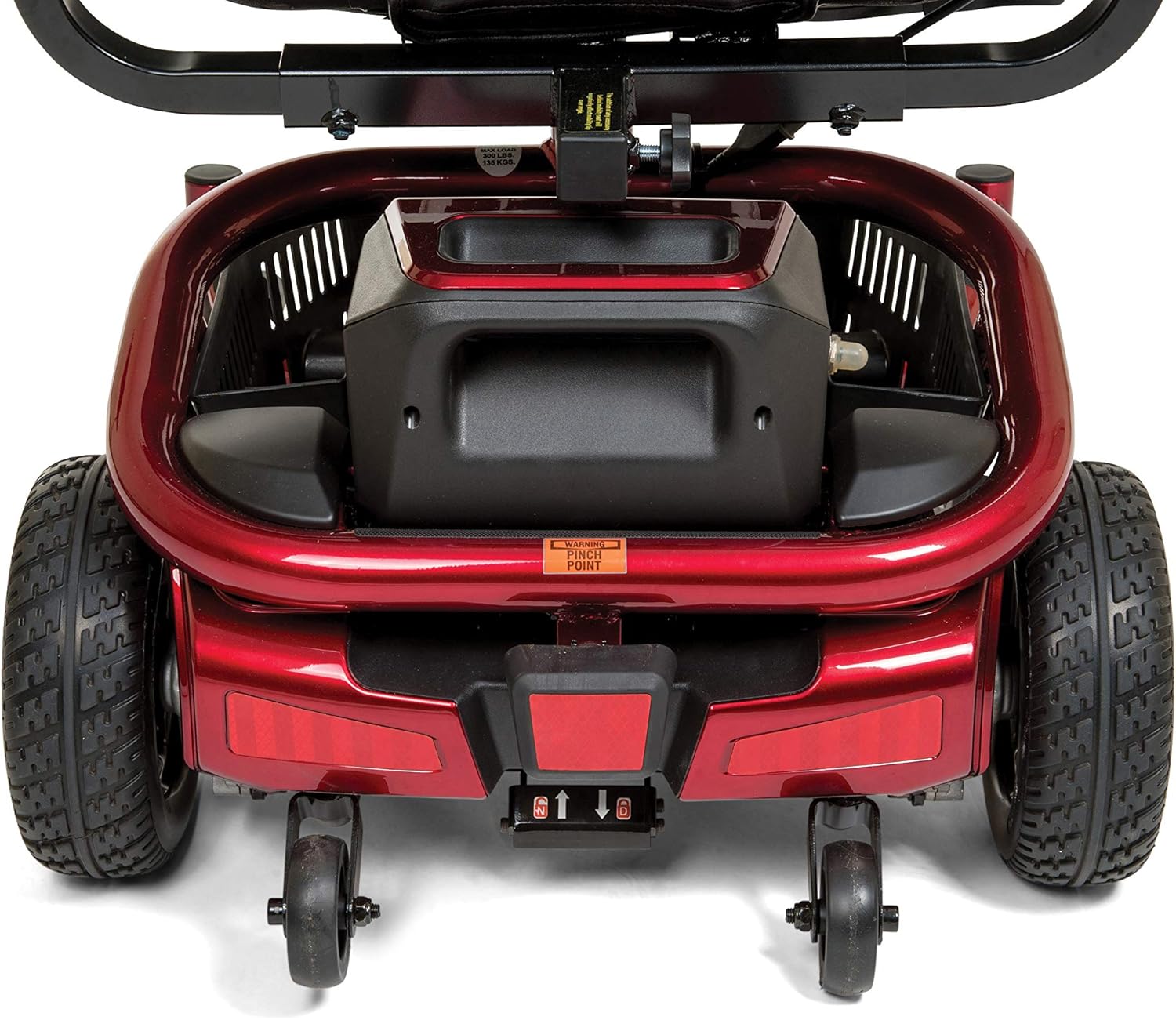 Golden Technologies New LiteRider Envy Silla de ruedas eléctrica, color rojo, asiento de 20 pulgadas