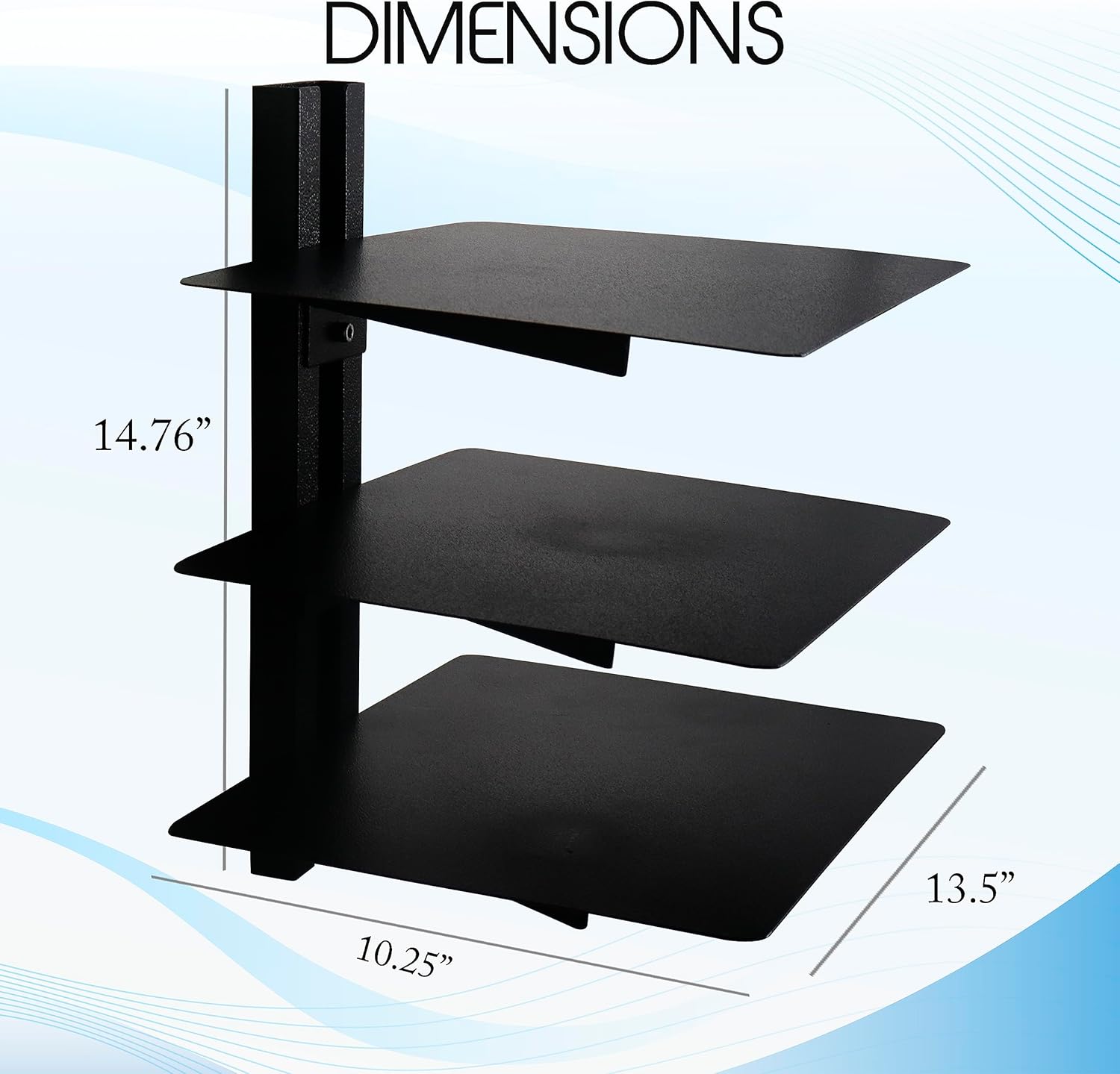 SIMOND STORE – Estante flotante de entretenimiento – Estante para proyector – Estante flotante de montaje en pared para reproductores de DVD,