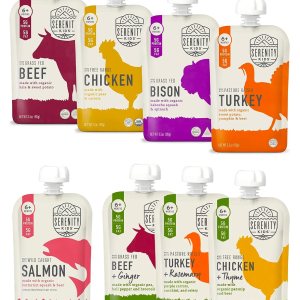 Serenity Kids Paquete de 6 meses de muestras de proteínas para alimentos para bebés  Carne de res, bisonte, pollo, pavo, salmón (20 unidades) Serenity Kids Paquete de 6 meses de muestras de proteínas para alimentos para bebés  Carne de res, bisonte, pollo, pavo, salmón (20 unidades)
