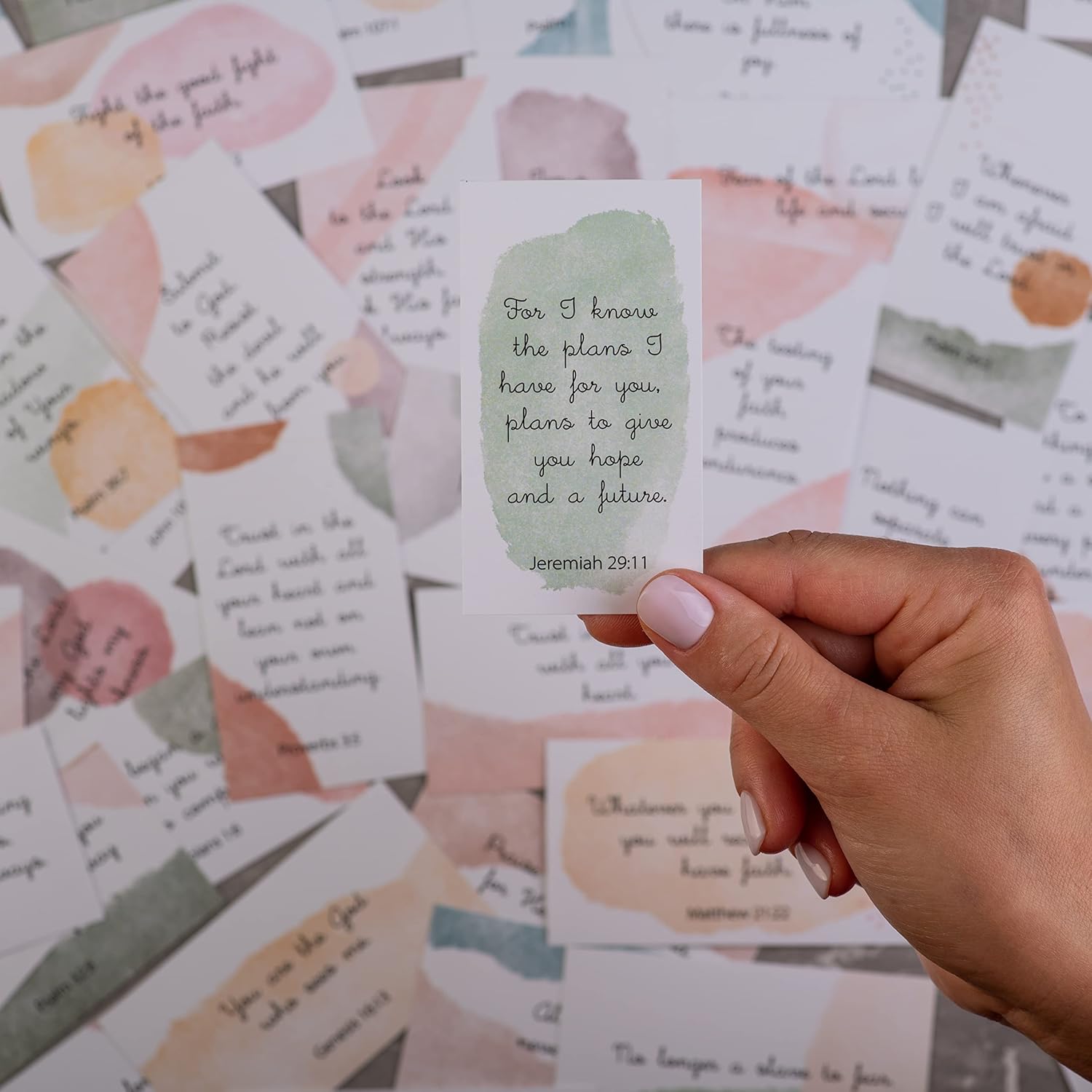 DIVERSEBEE Tarjetas de oración inspiradoras, 60 versículos bíblicos únicos, surtidos, mini escritura de motivación, regalos cristianos