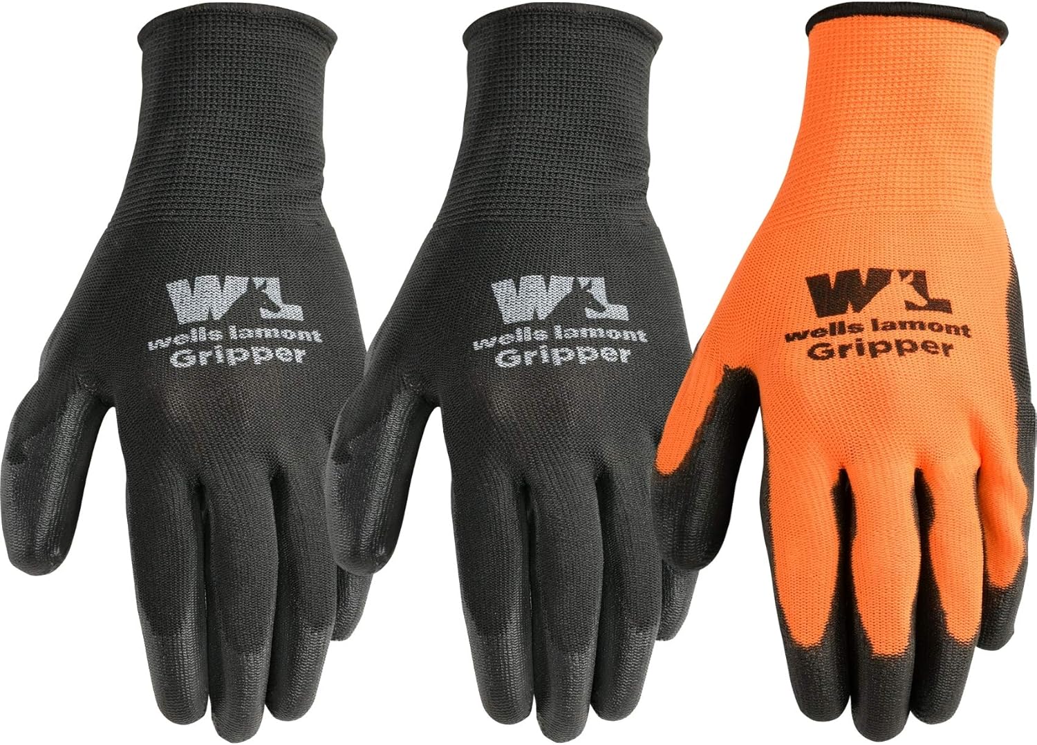 Wells Lamont 559lf – Guantes de trabajo para hombre, color negro, paquete grande de 6 de EE. UU