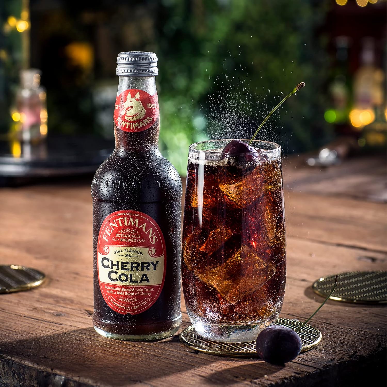 Fentimans Cherry Cola – Refresco de cereza, refresco, refresco artesanal, todos los ingredientes naturales, sin colores ni sabores artificiales, 9.3