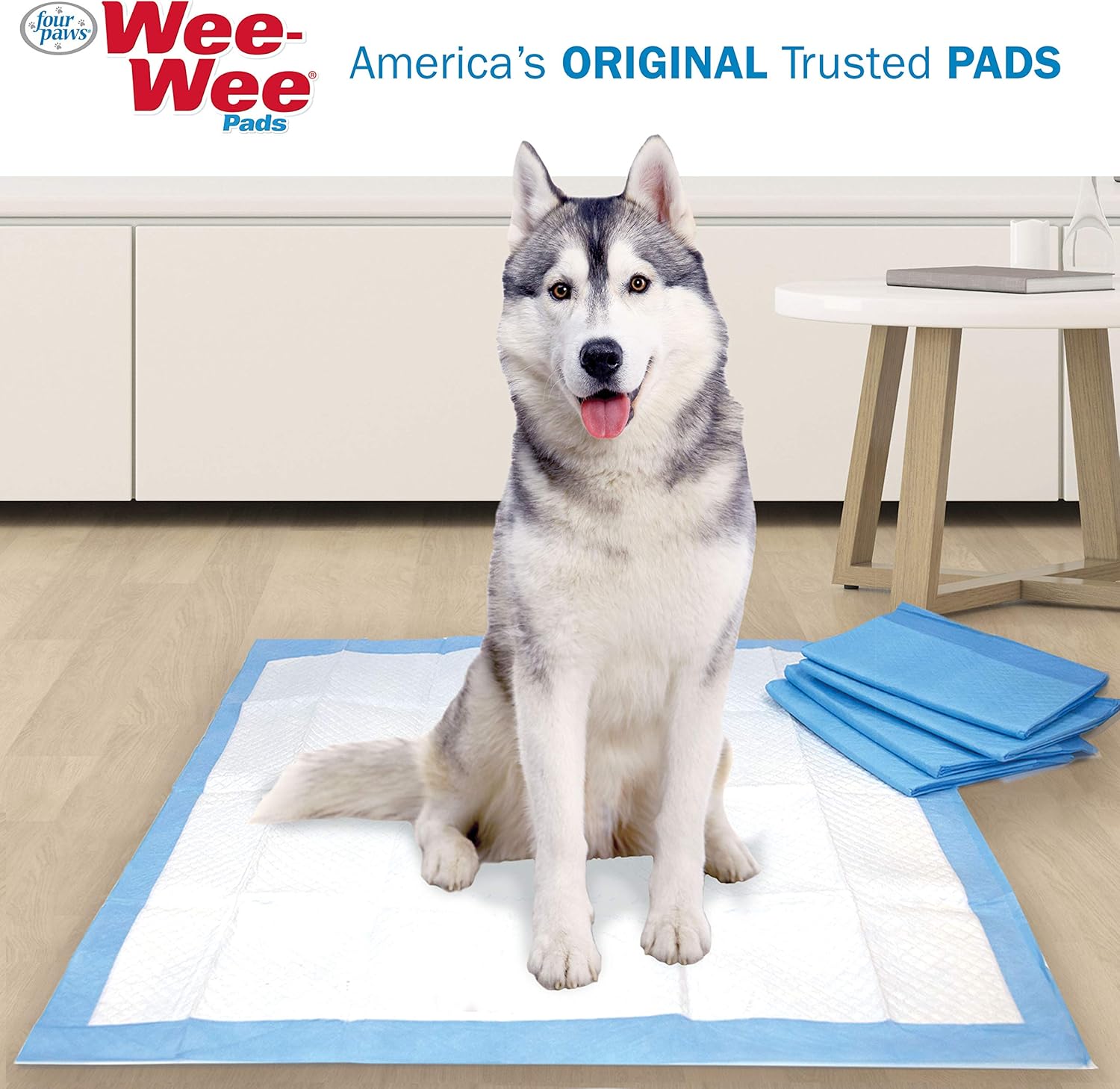 Four Paws Wee-Wee – Control de olores con Febreze Freshness – Almohadillas para orina XL para perros – Almohadillas para perros y cachorros para