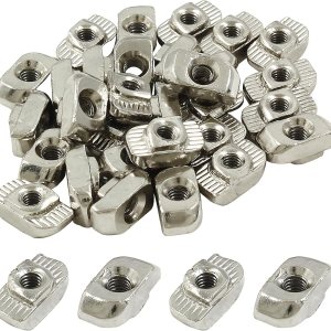 100 tuercas de acero al carbono de la serie 3030 T, M4 con ranura en T, cabeza de martillo, surtido de tuercas para perfil de aluminio 100 tuercas de acero al carbono de la serie 3030 T, M4 con ranura en T, cabeza de martillo, surtido de tuercas para perfil de aluminio