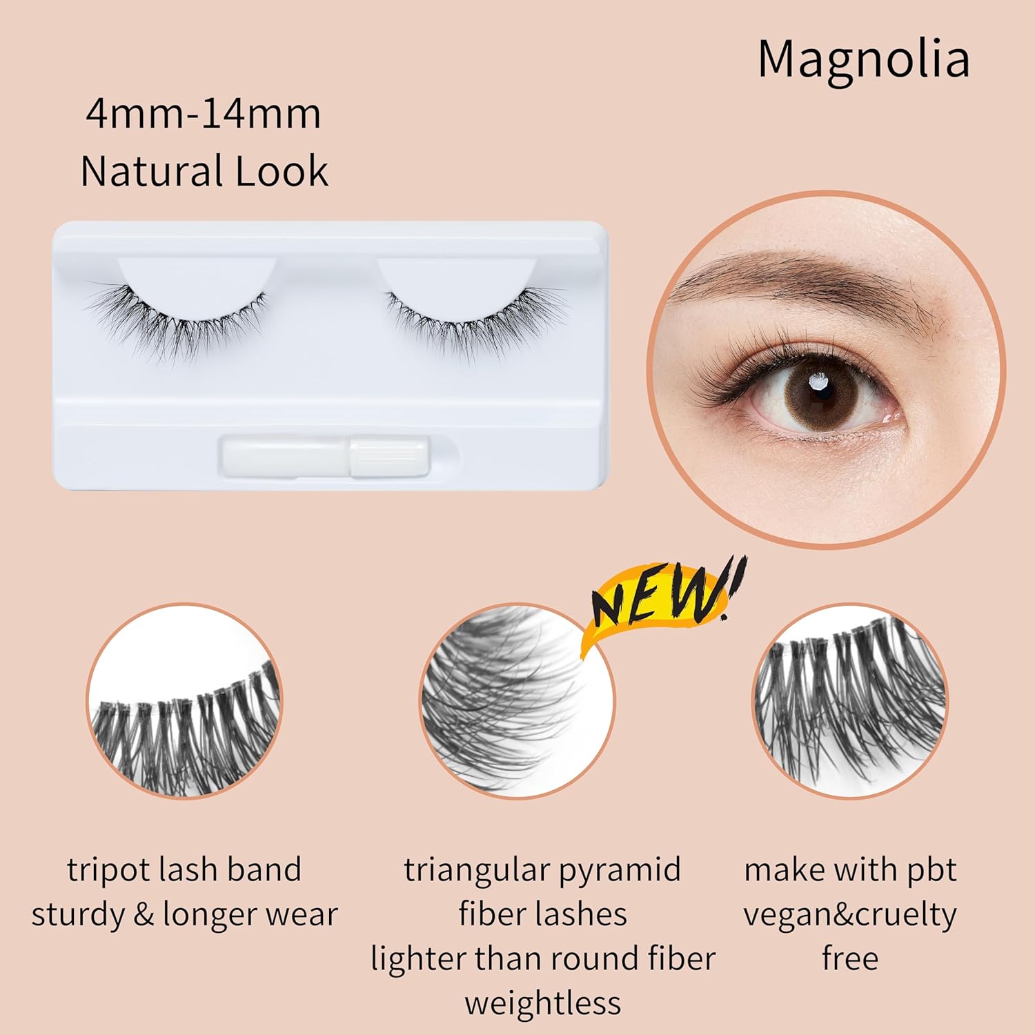 EYLY EYSHY Pestañas postizas naturales, pestañas postizas de ojo de gato, reutilizables, 3D, banda transparente, pestañas esponjosas con pegamento,