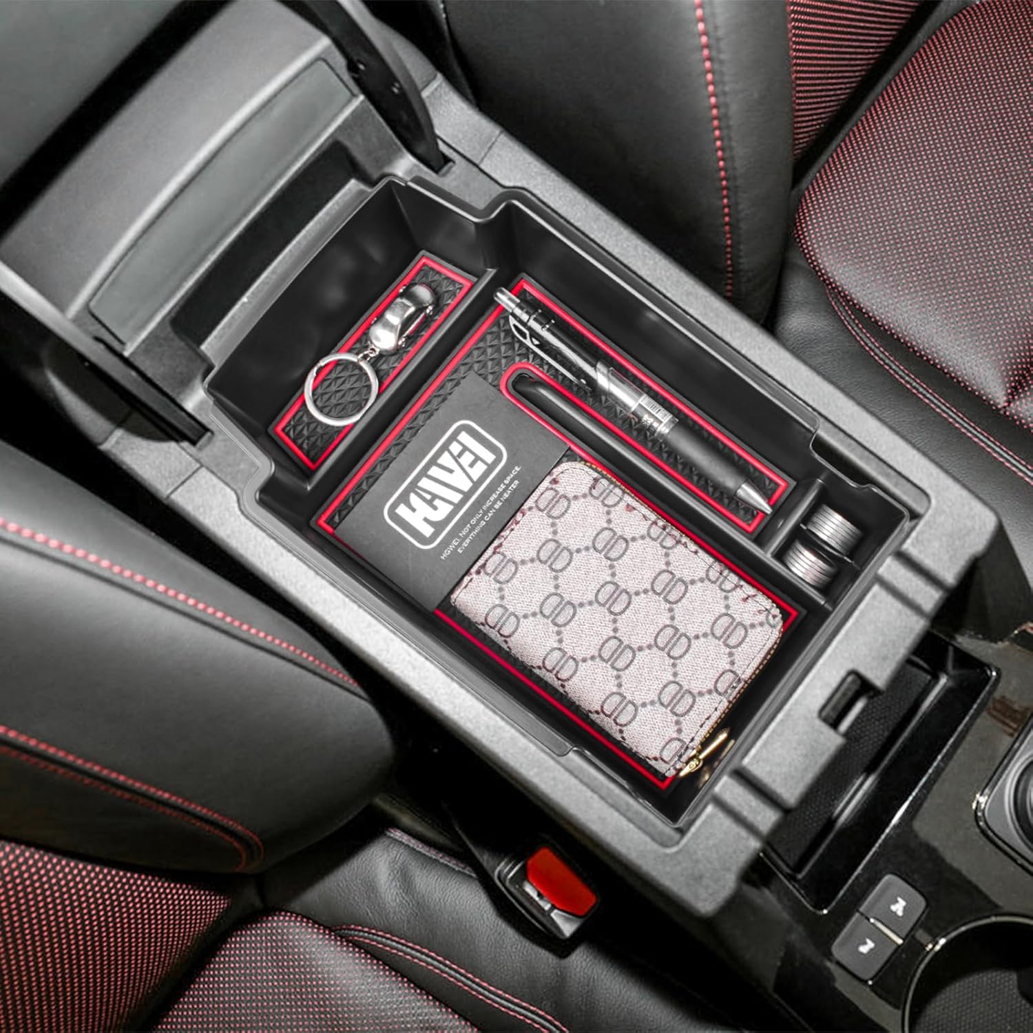 Organizador de consola central compatible con accesorios Chevy Blazer 2024 2023 2022 2021 2020 2019, caja de almacenamiento de reposabrazos de