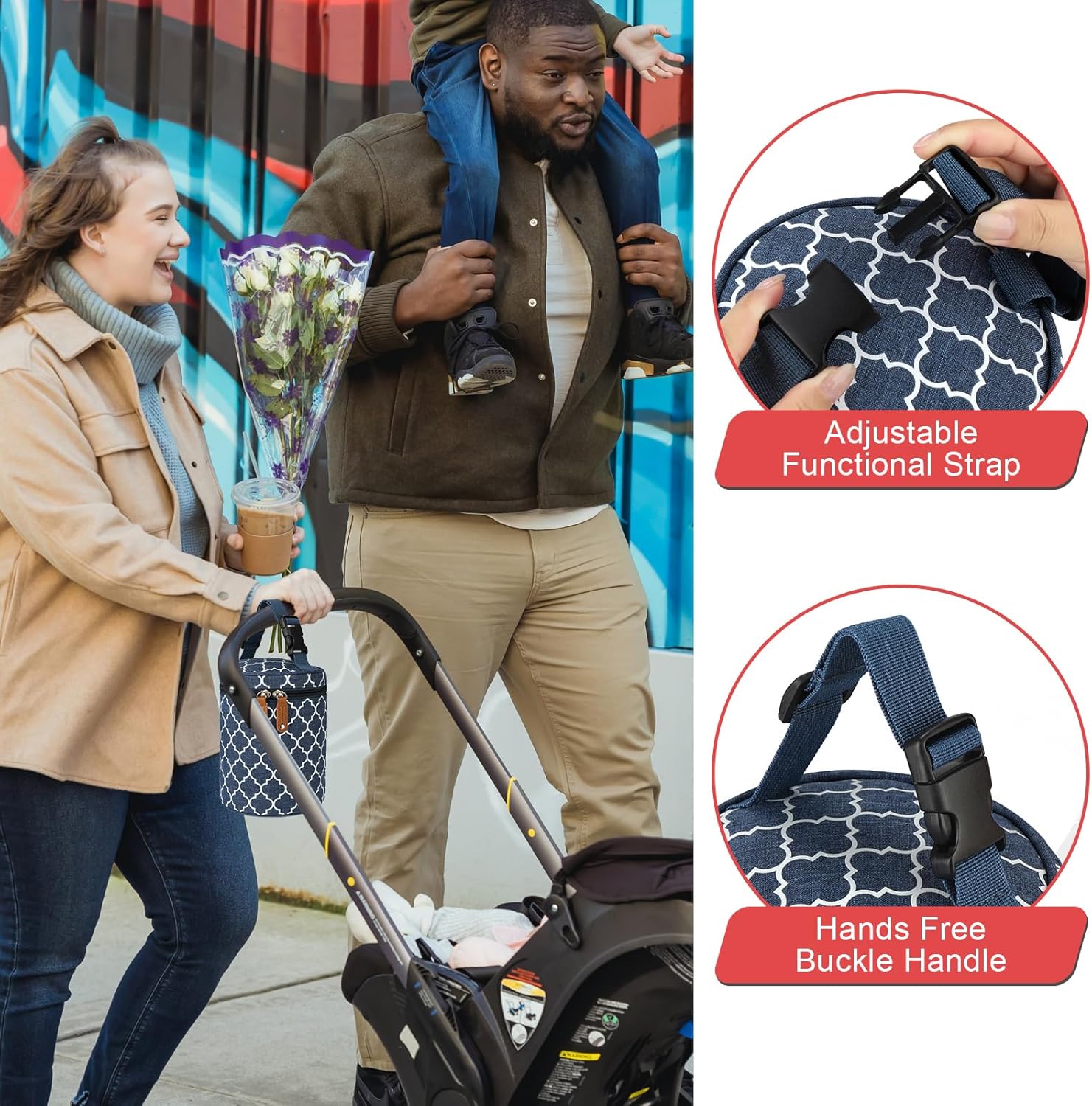 Accmor Bolsa enfriadora de leche materna, bolsas de asas aisladas para biberones, bolsa térmica para calentar biberones, bolsa para biberones ideal