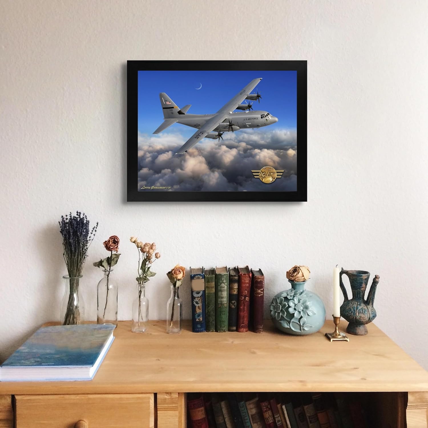 C130 – Póster de avión de Hércules para decoración de pared, impresión enmarcada  Pósteres icónicos y clásicos de aviones para el hogar y la