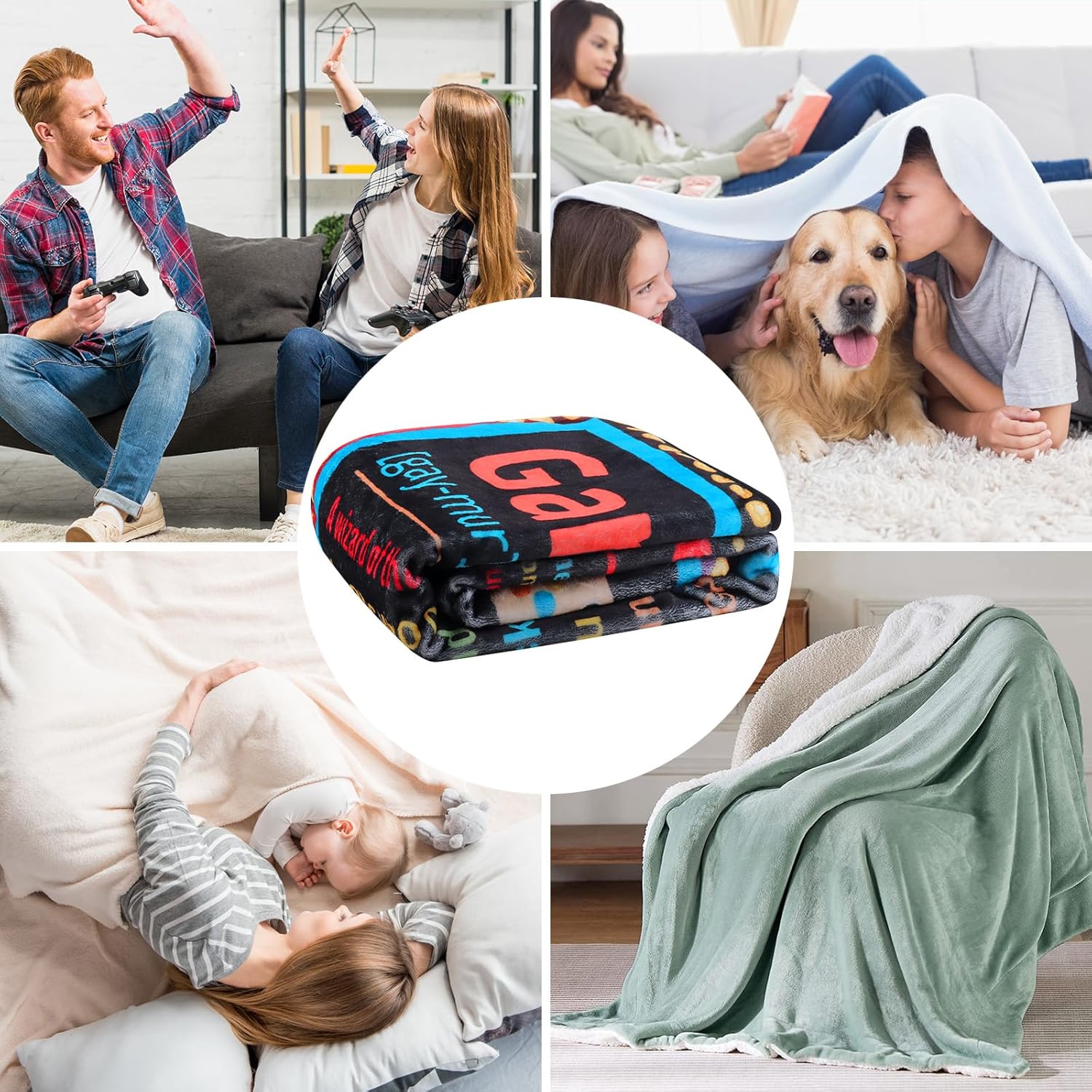 Regalos para jugadores adolescentes, niños, mantas geniales de videojuegos para hombres, esposos, novios, accesorios de juego para habitación, manta
