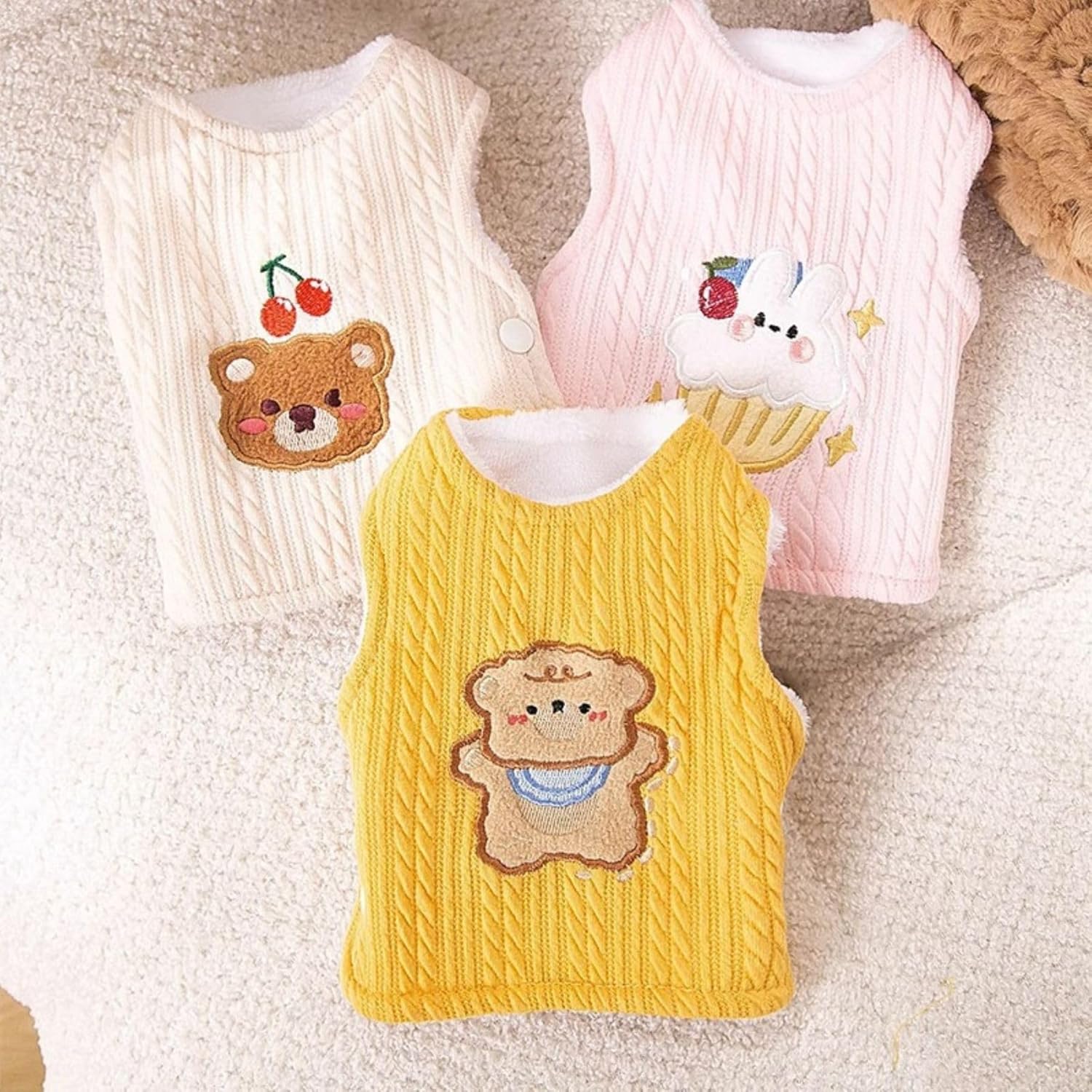 Suéter de forro polar para perro, lindo chaleco de forro polar para perro, ropa cálida para mascotas, camisas para cachorros y perros pequeños,