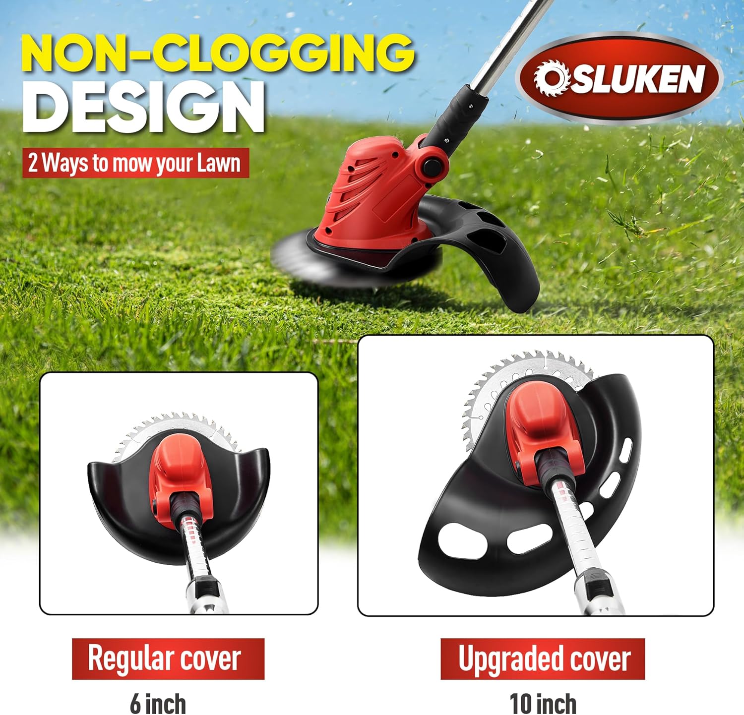 Weed Eater – Wacker eléctrico inalámbrico alimentado por batería, sin cuerdas, 21 V, 3 en 1, de bajo ruido, sin cuerdas, ligero, para el hogar,