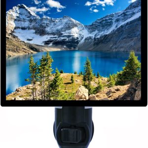 Luz de la noche, lago de montaña, montañas escénicas, paisaje LED luz de la noche Luz de la noche, lago de montaña, montañas escénicas, paisaje LED luz de la noche