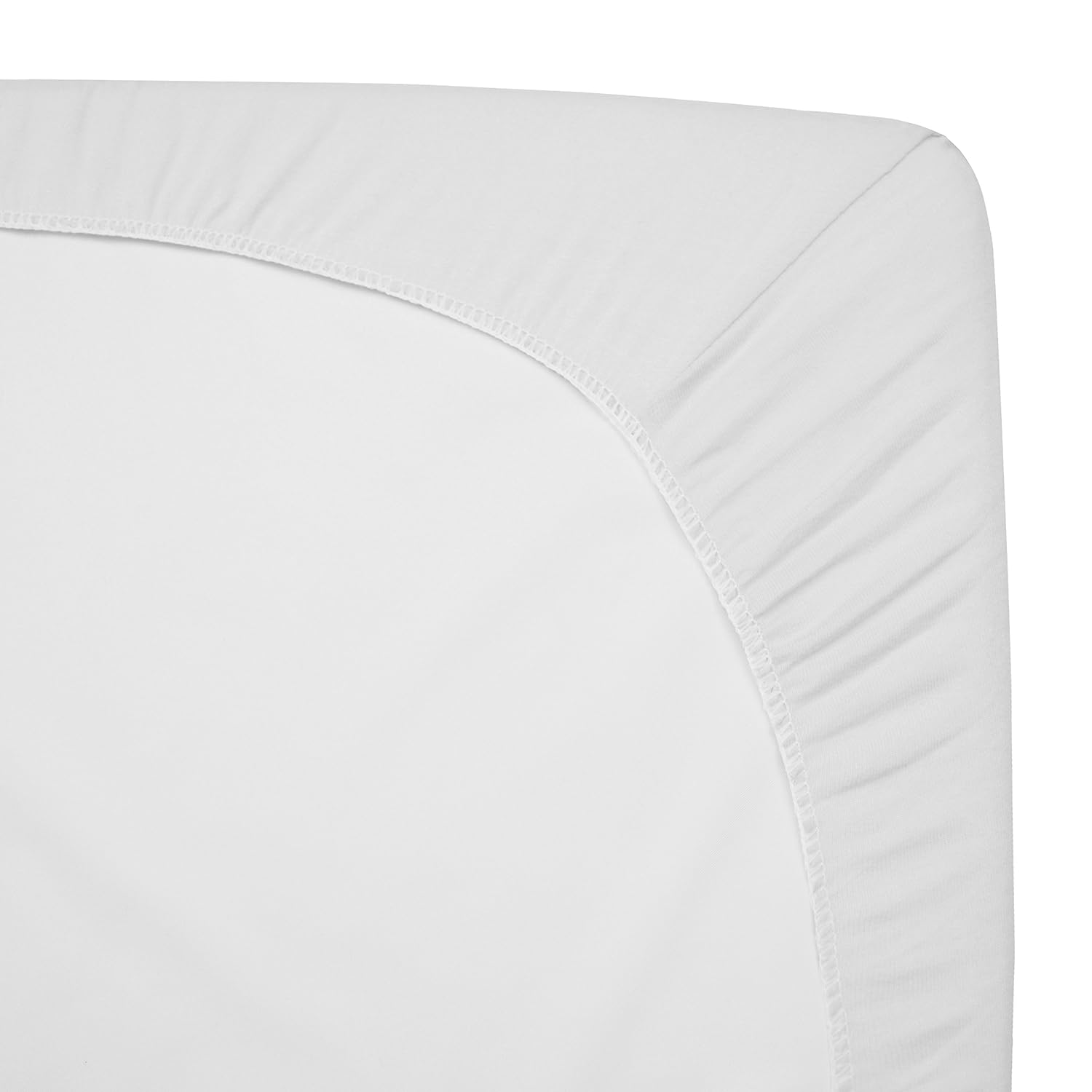 TL Care Supreme – Sábana pequeña para cuna, 100 % algodón natural, color blanco, 24 x 38 pulgadas, suave y transpirable, para niños y niñas