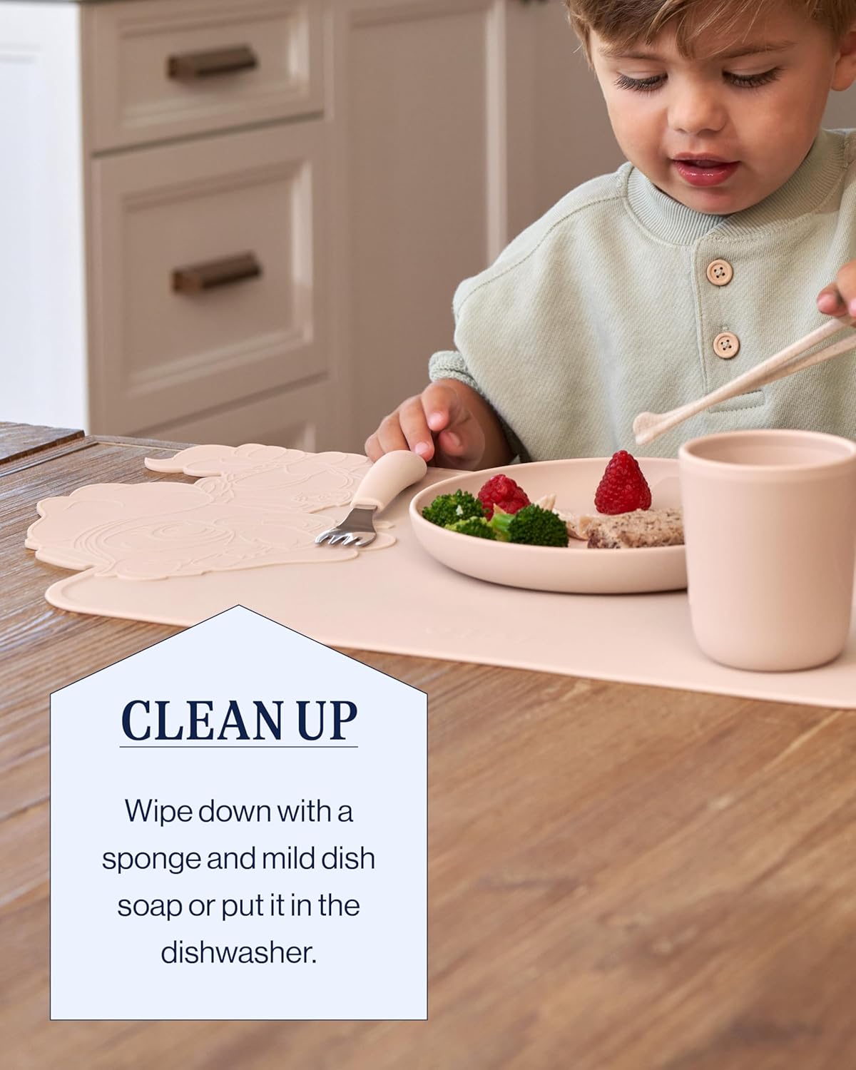 Lalo PAW Patrol – Mantel individual de silicona para niños pequeños y bebés, mantel individual antideslizante para restaurantes y mesas de comedor,