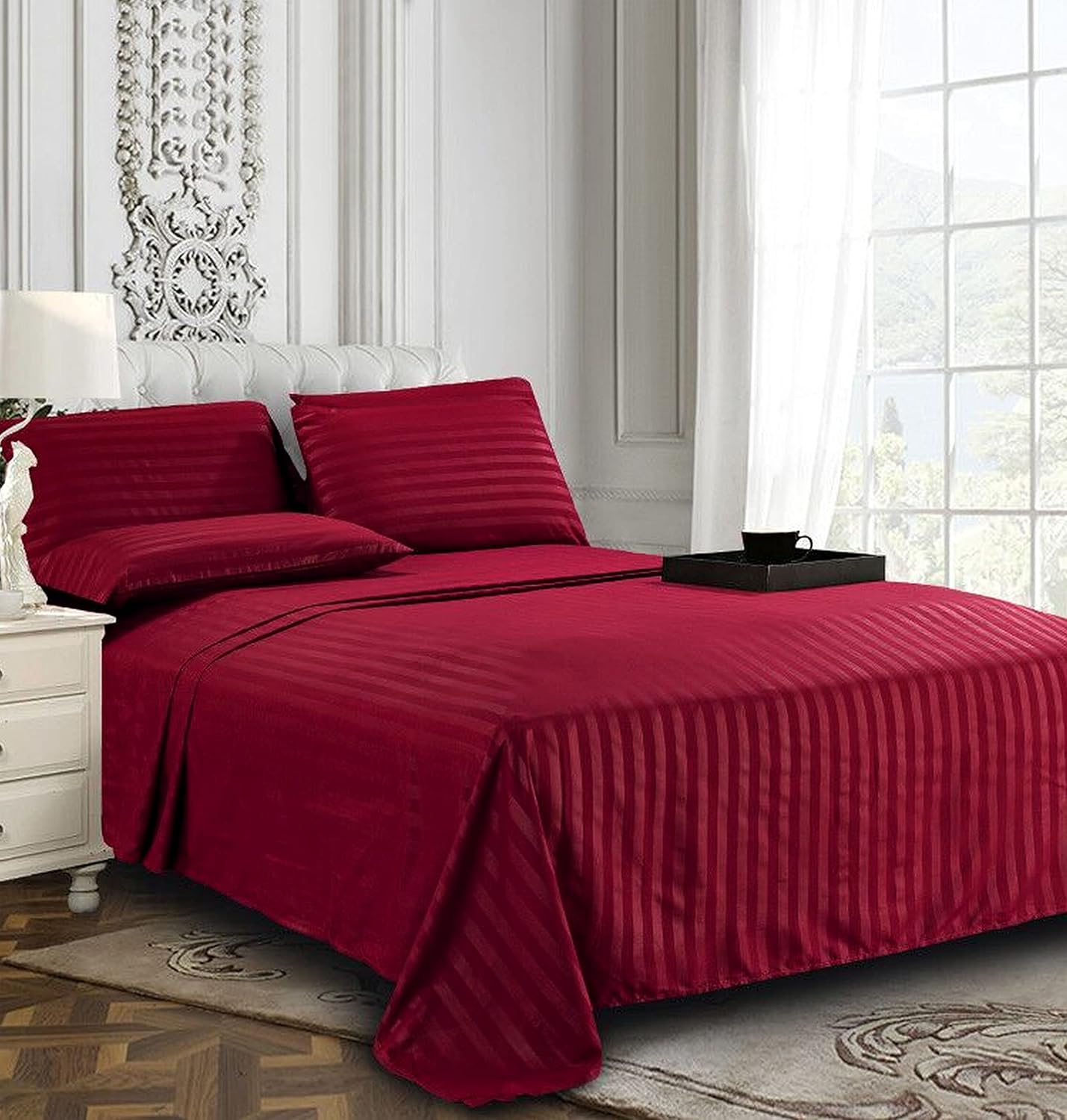 Elegant Comfort Juego de sábanas de 4 piezas más suave y acogedor, 1500 microfibra de alta calidad hotelera, lujoso juego de sábanas de 4 piezas a