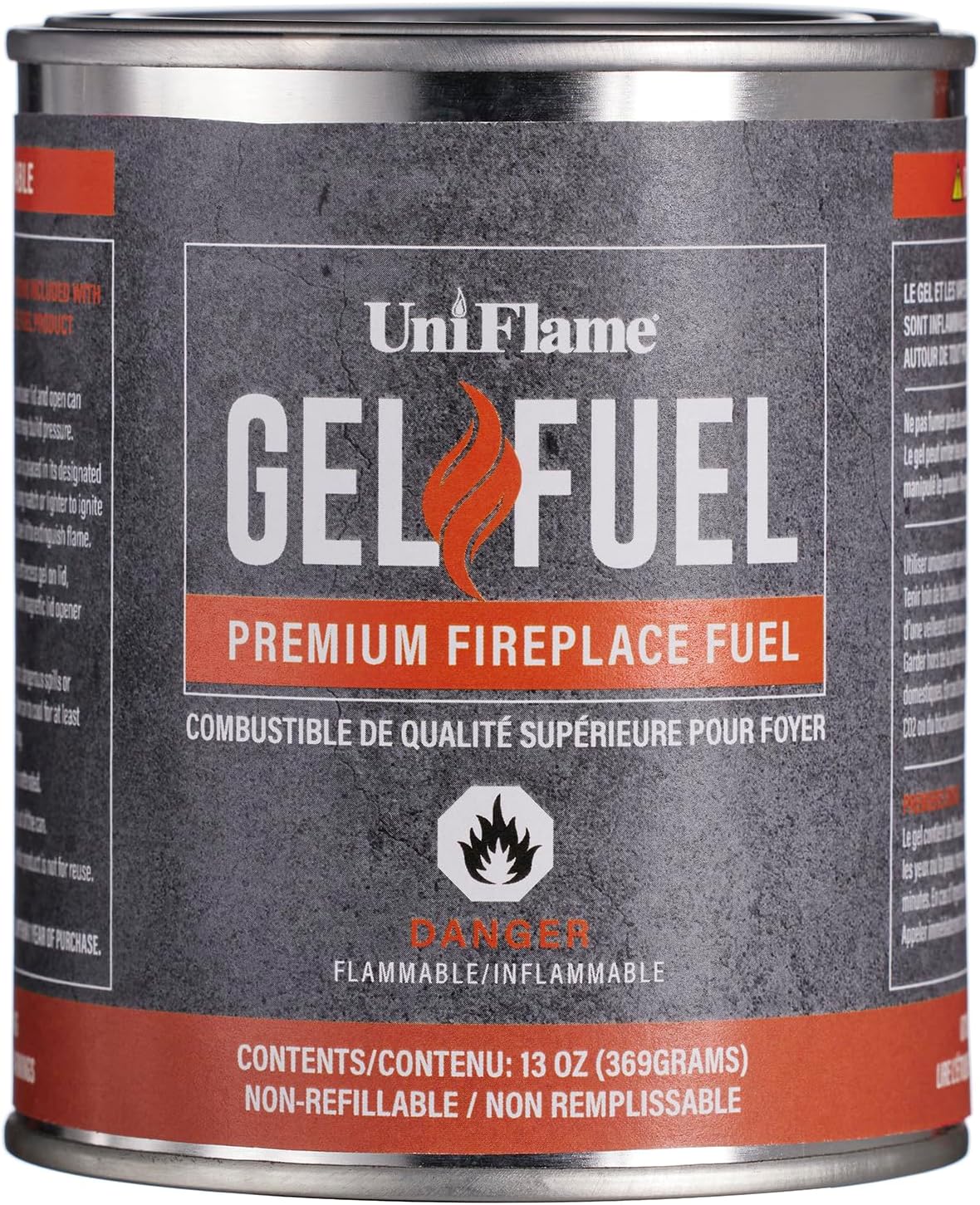 UniFlame – Combustible de gel, combustible premium para chimenea (paquete de 12)  12 latas de 13 onzas