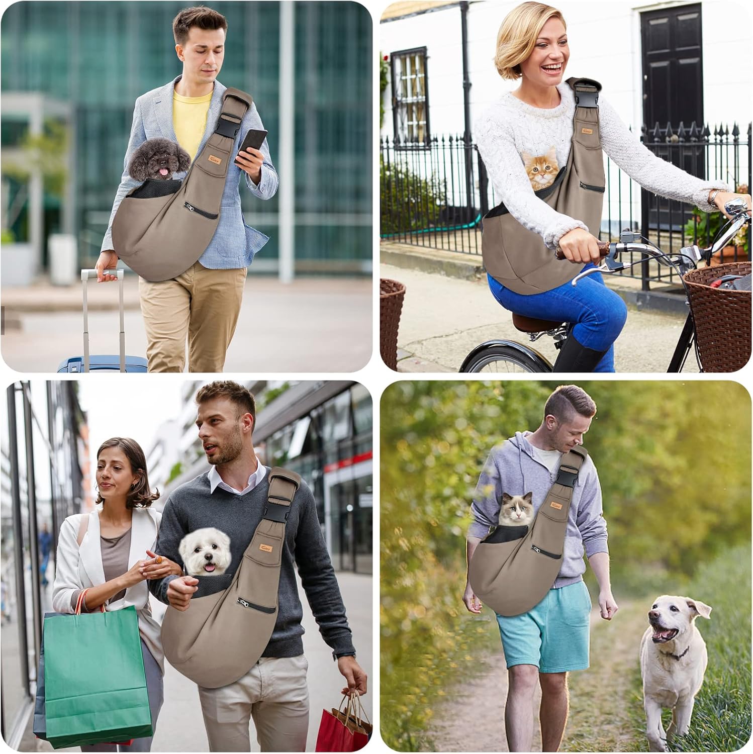 Cuby Transportador para perros y gatos  Bolsa reversible para mascotas manos libres  Bolsa suave y diseño de bolsa  Adecuado para cachorros, perros