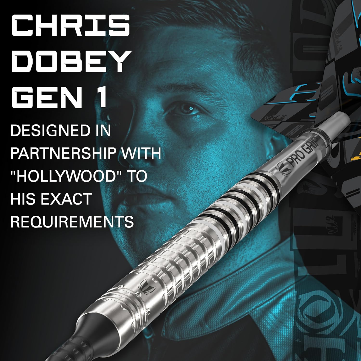 Target Darts Chris Dobey G1 19G 90% tungsteno punta suave juego de dardos