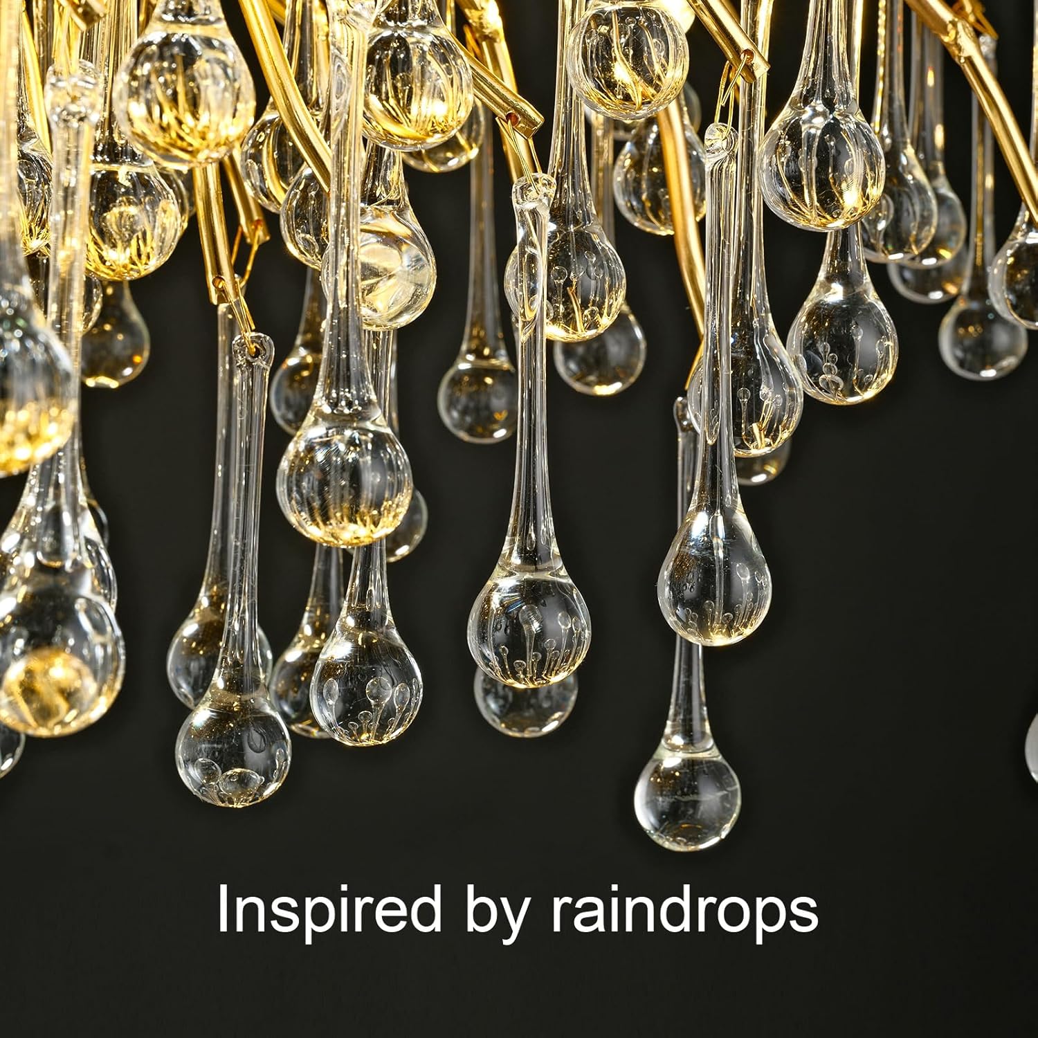 Candelabro de cristal dorado, lámpara de rama de árbol de 47 pulgadas, lámpara rectangular para comedor, lámpara sobre mesa, gota de lluvia, lámpara