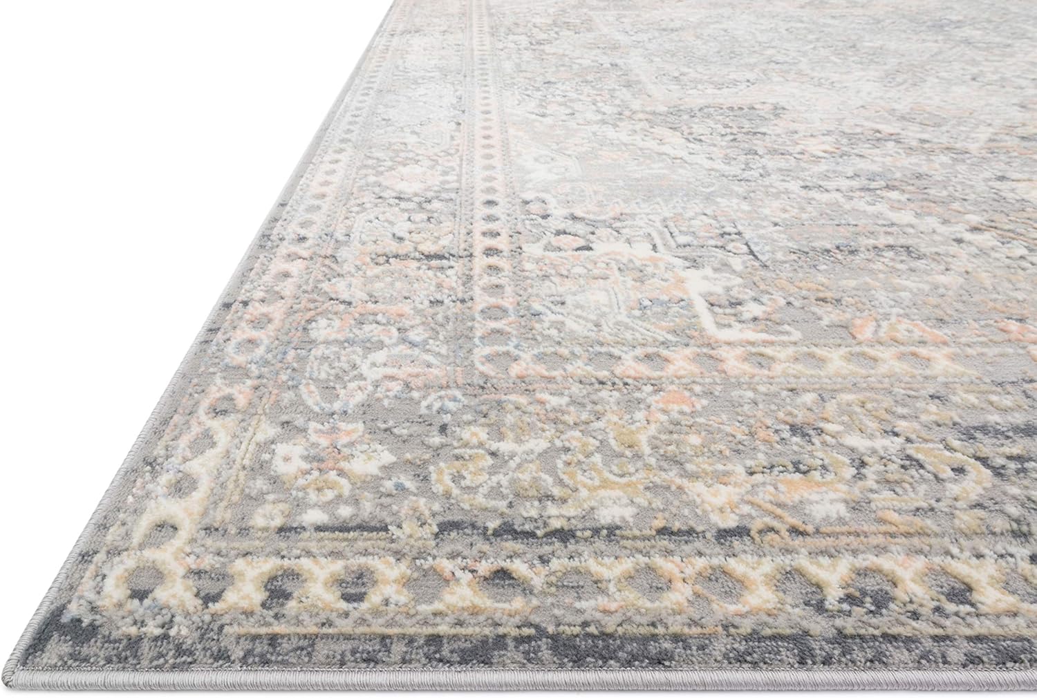 Loloi II Lucia Collection LUC-01 – Alfombra de pasillo color grisatardecer de 2 pies y 8 pulgadas x 8 pies