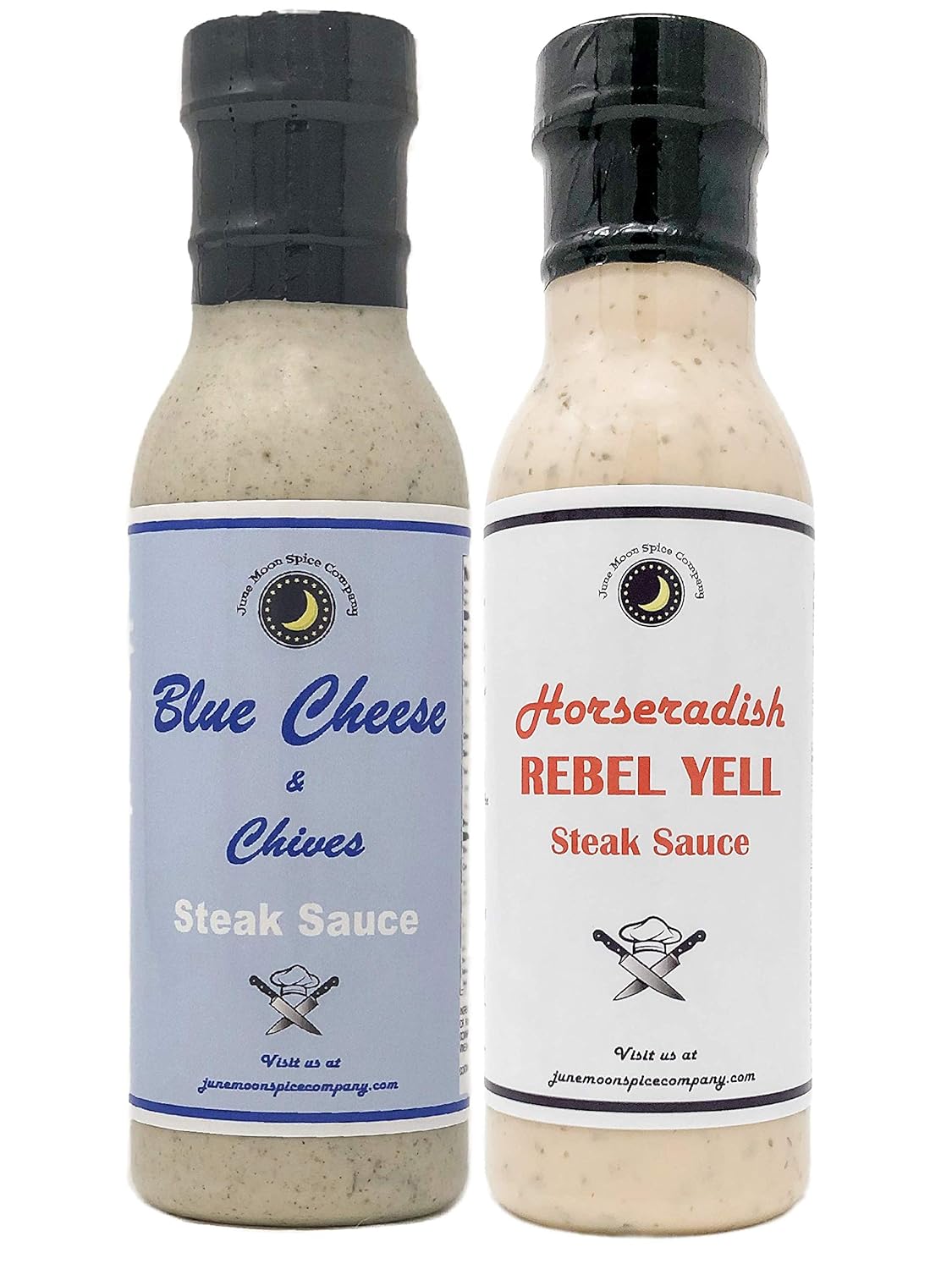 Premium  Paquete variado de 2 salsas de filete  Salsa de bistec de rábano picante  Salsa de bistec de queso azul y cebollino  Bajo en colesterol