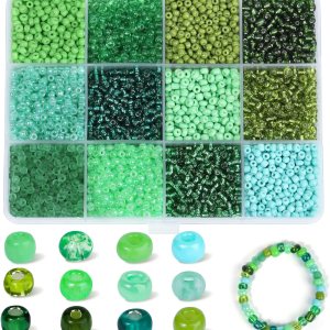 7380 cuentas de semillas de vidrio, cuentas de semillas de pulsera 80 de 0.118 pulgadas para joyería, 12 colores redondos surtidos de cuentas de 7380 cuentas de semillas de vidrio, cuentas de semillas de pulsera 80 de 0.118 pulgadas para joyería, 12 colores redondos surtidos de cuentas de