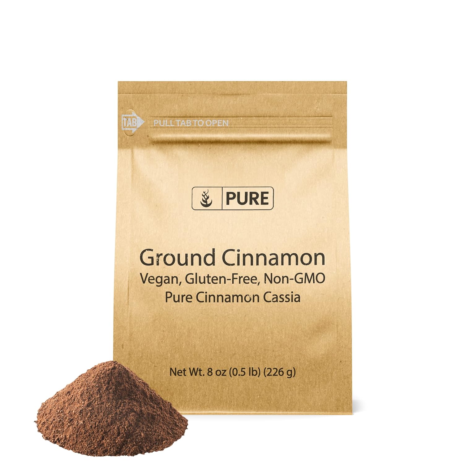 Pure Original Ingredients Canela molida (8 oz) Canela pura Cassia, hornear y más, fuerte y sabrosa
