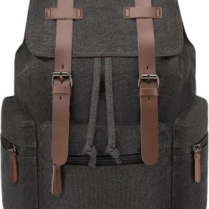 Mochila de lona vintage para computadora portátil, para computadora de 15.6 pulgadas, mochila de viaje para trabajo universitario para hombres y Mochila de lona vintage para computadora portátil, para computadora de 15.6 pulgadas, mochila de viaje para trabajo universitario para hombres y