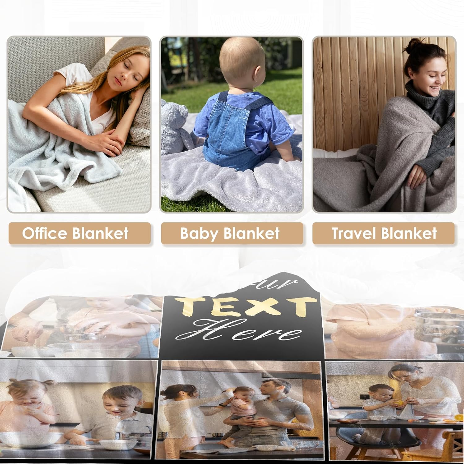Manta personalizada con imagen, manta personalizada, regalos para cumpleaños, Navidad, boda, manta de fotos personalizada, regalos de pareja para