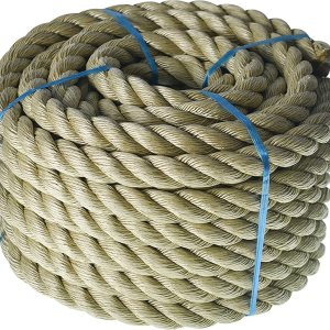 Cuerda ProManila trenzada de 1 pulgada x 50 pies, cuerda de polipropileno sintético UnManila de 3 hebras para paisajismo, tira y afloja, marina, Cuerda ProManila trenzada de 1 pulgada x 50 pies, cuerda de polipropileno sintético UnManila de 3 hebras para paisajismo, tira y afloja, marina,