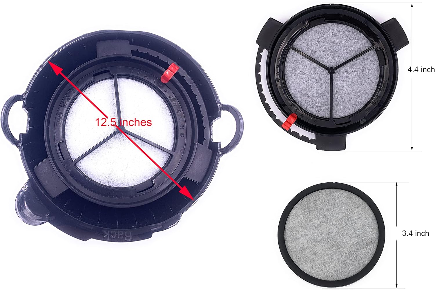 Filtro de agua de repuesto para cafetera Mr. Coffee Maker, compatible con filtro de agua Mr Coffee Dics y soporte, WF10 (1 disco de filtro + 1 marco)