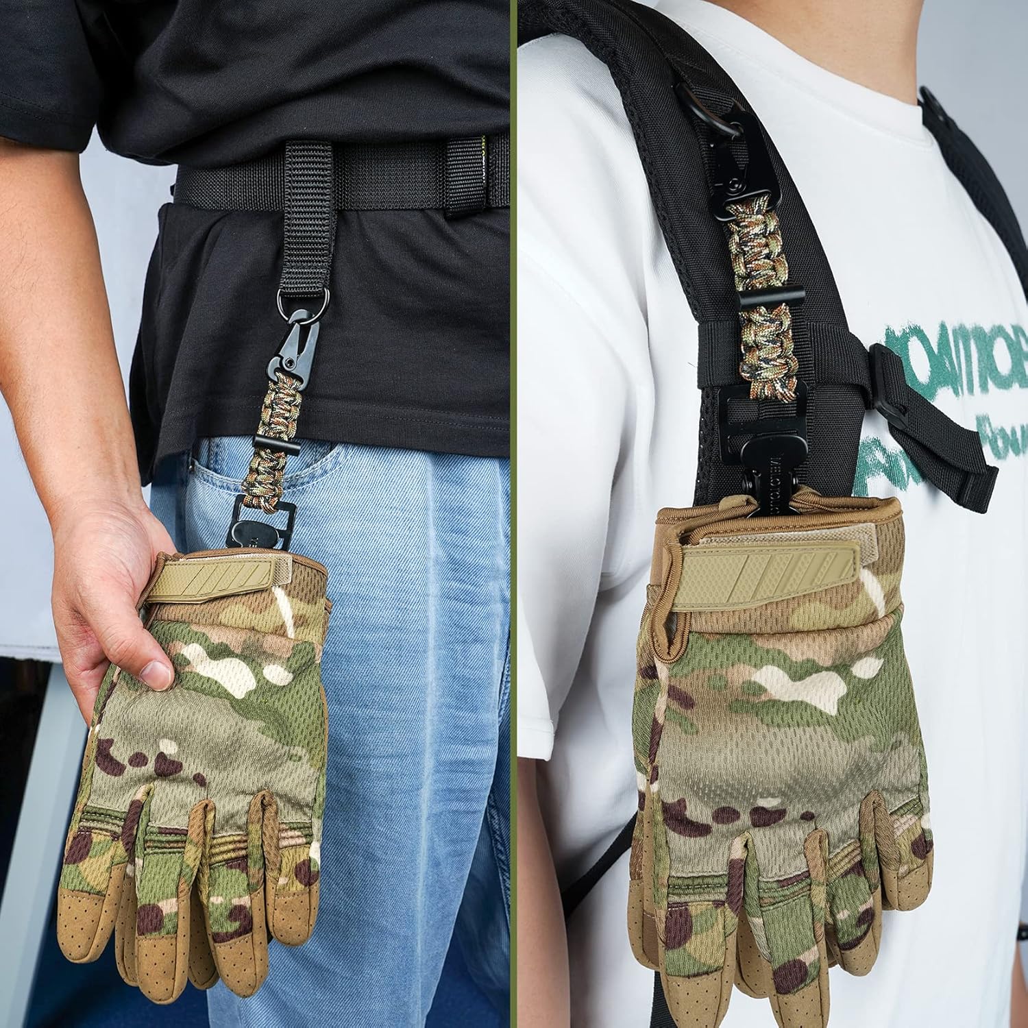MELOTOUGH Soporte táctico para guantes de trabajo para mochila táctica, cinturón de herramientas