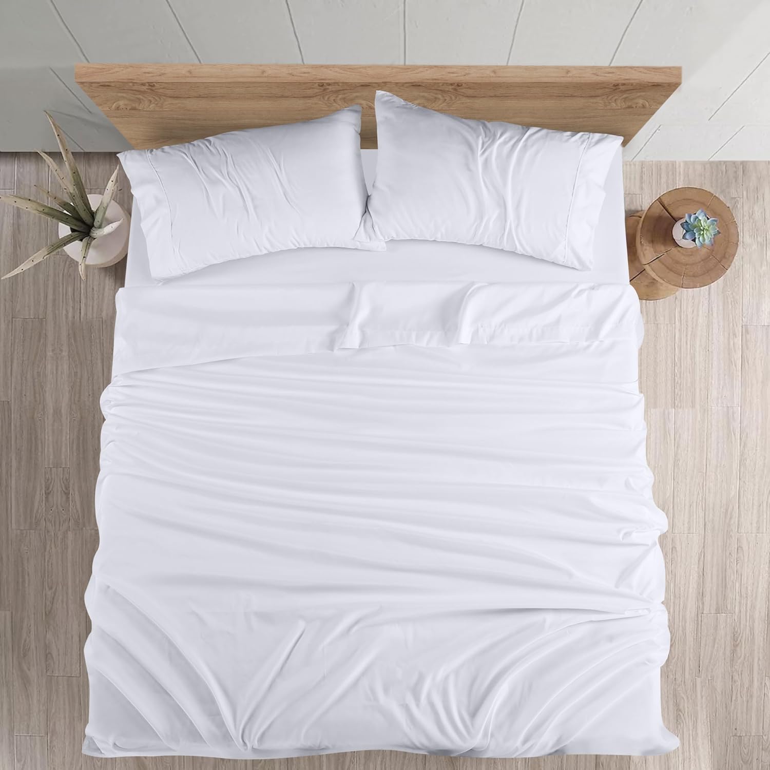 Utopia Bedding Juego de sábanas Queen  Microfibra cepillada  Sábanas suaves para cama tamaño Queen  Sábanas de lujo con sábana bajera, sábana
