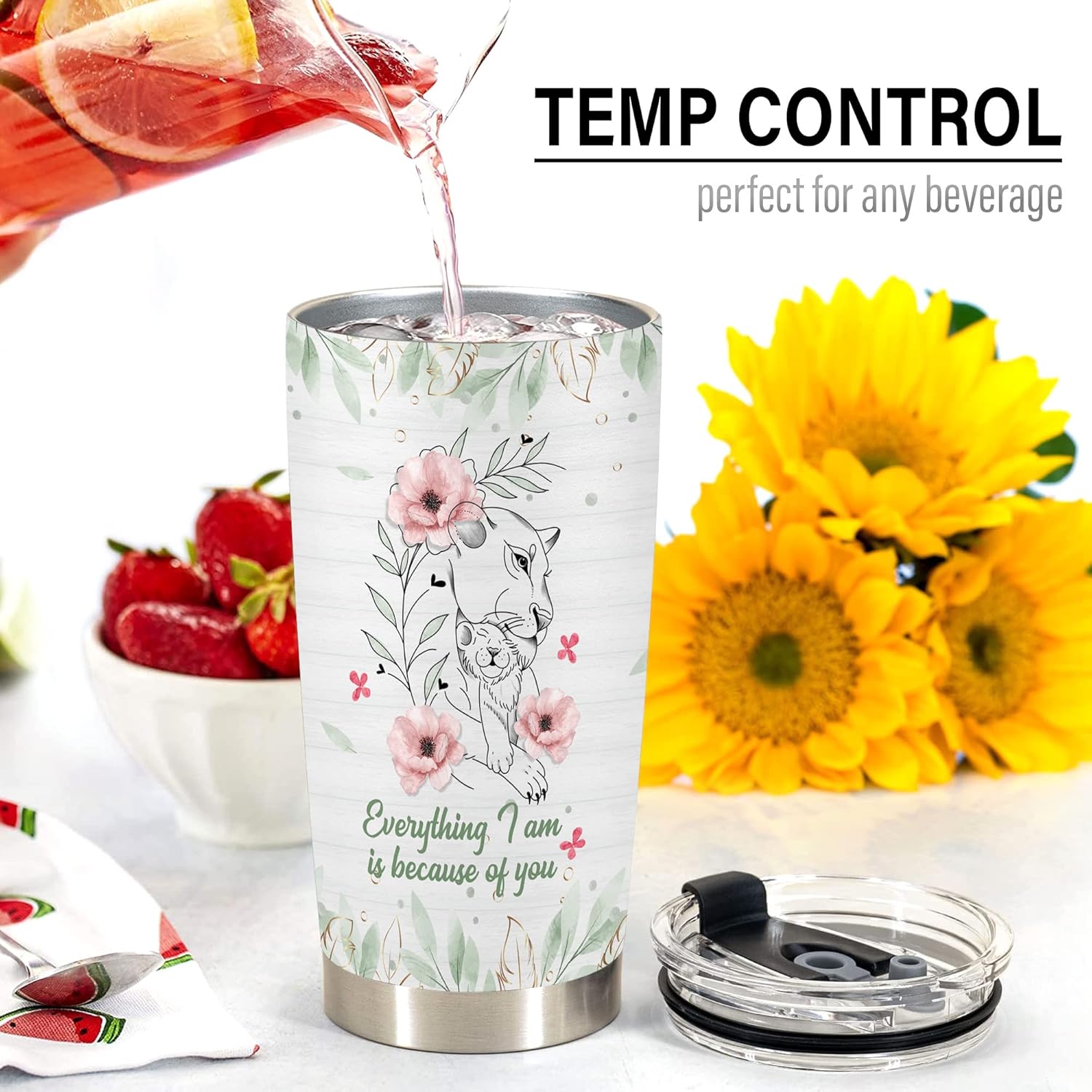 Vaso con pajitas para mamá  Regalos para mamá de hija  Regalos para mamá  Regalos de cumpleaños para mamá, regalos de Navidad para mamá de parte de